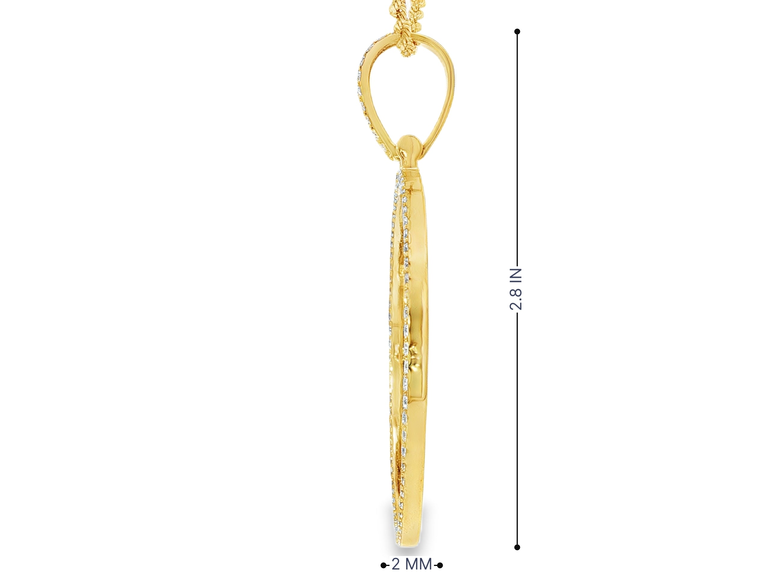 10k Diamond Memory Charm Pendant with Round - Cut 2.60 CT - AVI THE JEWELER