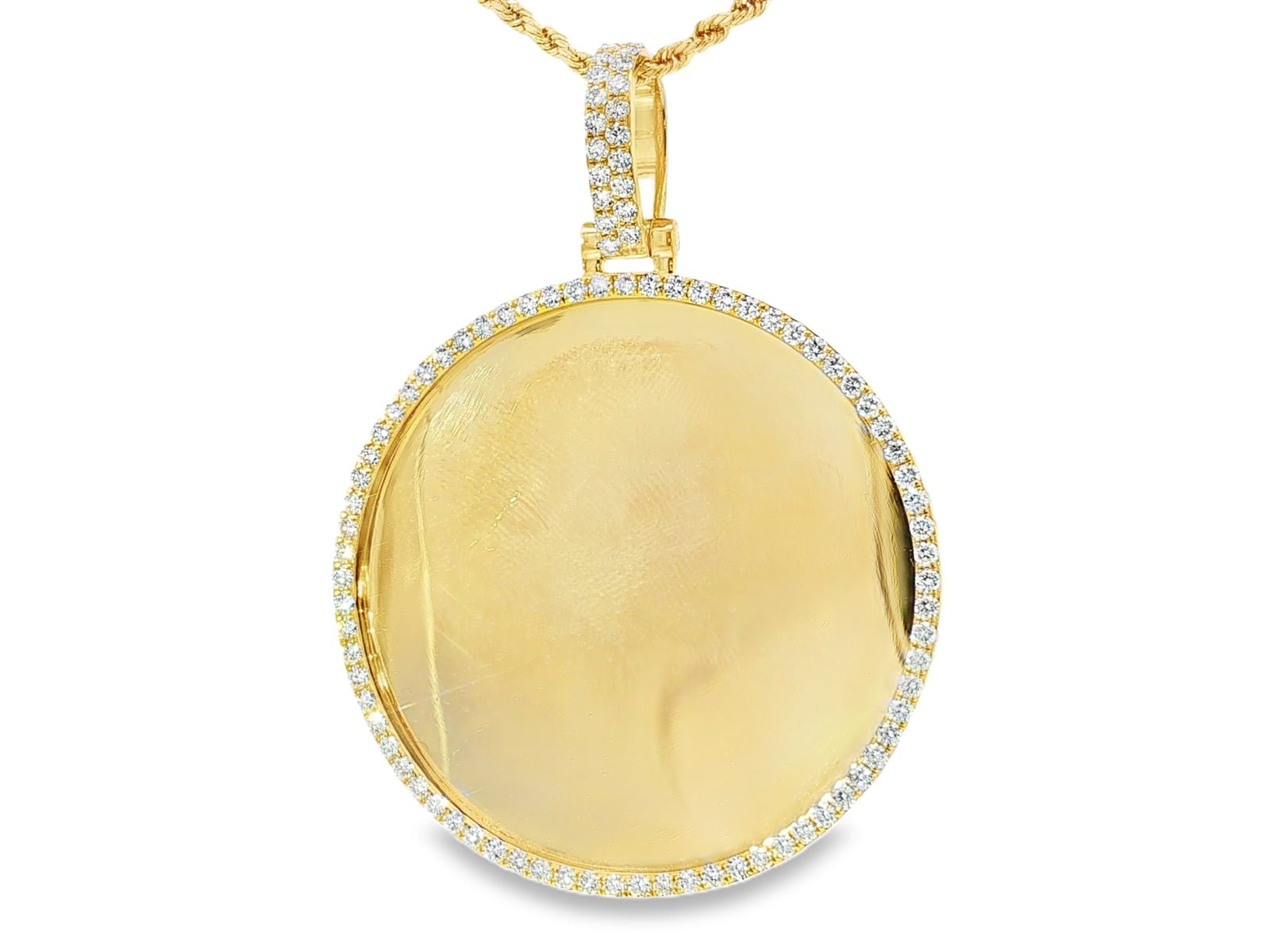 10k Diamond Memory Charm Pendant with Round - Cut 2.60 CT - AVI THE JEWELER