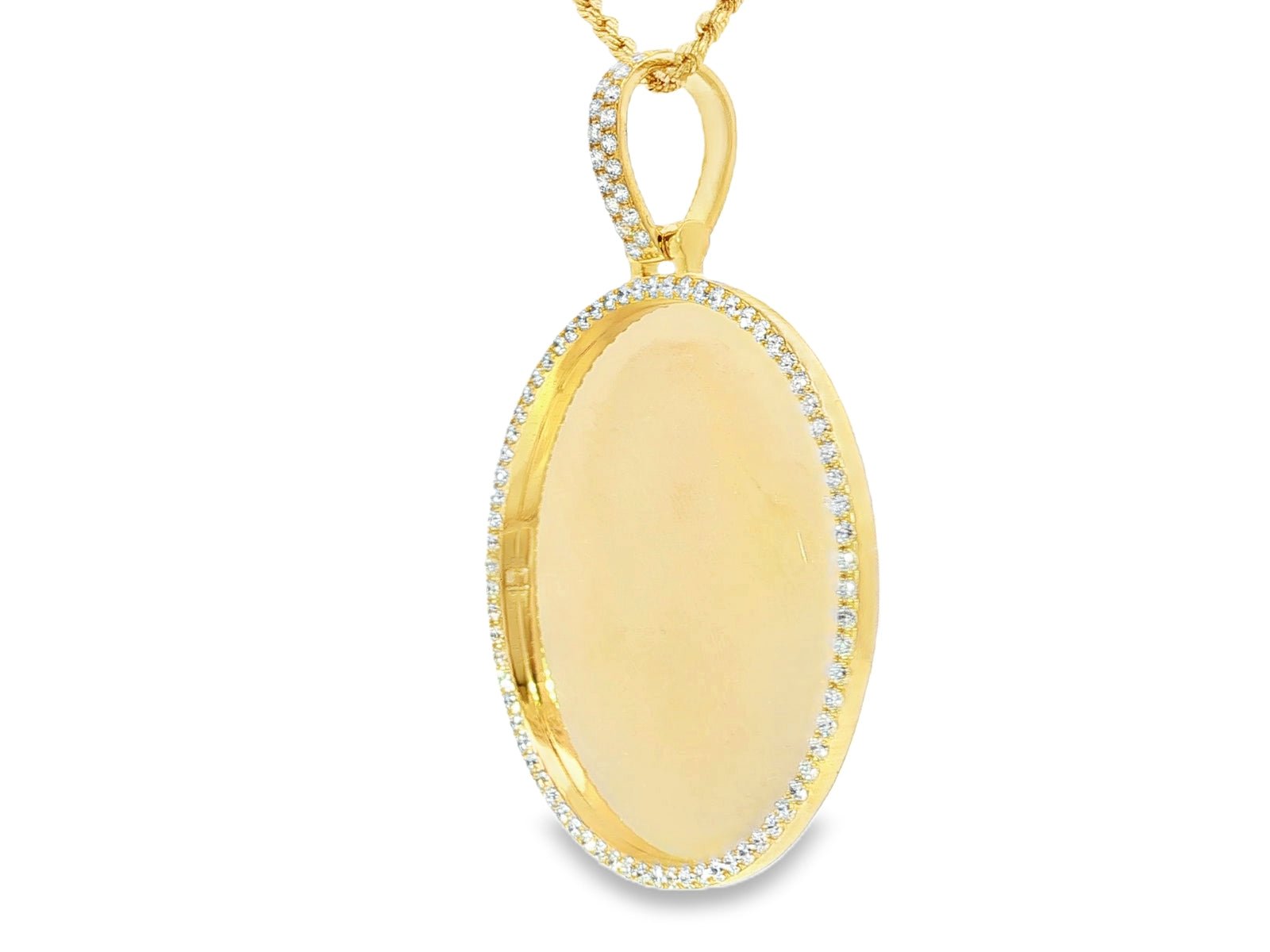 10k Diamond Memory Charm Pendant with Round - Cut 2.60 CT - AVI THE JEWELER