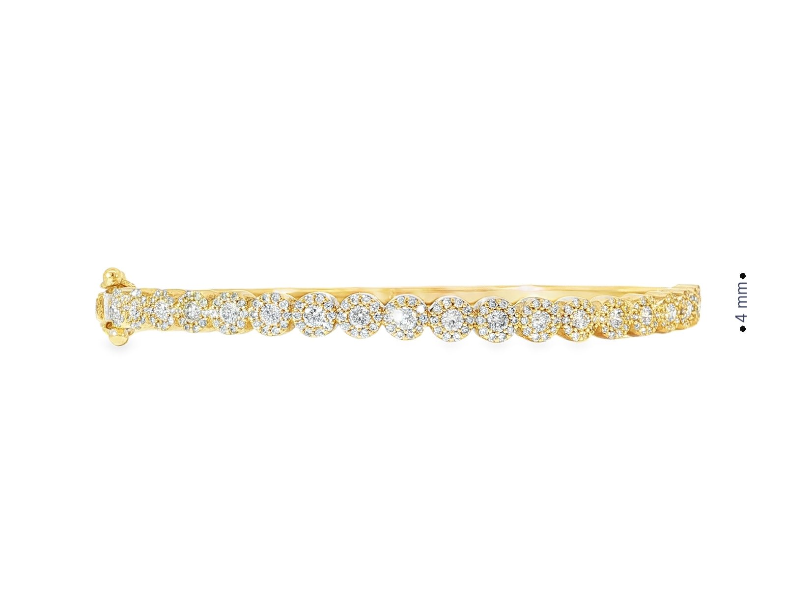 10k Gold Diamond Bangle Bracelet with Round Accents 1.15ct - AVI THE JEWELER