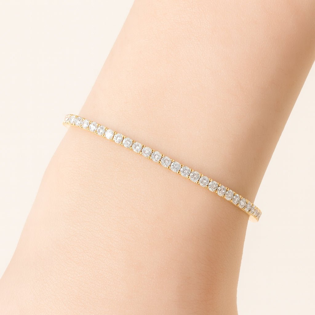 10k Gold Diamond Bracelet with Round - Cut Design 2.15ct - AVI THE JEWELER