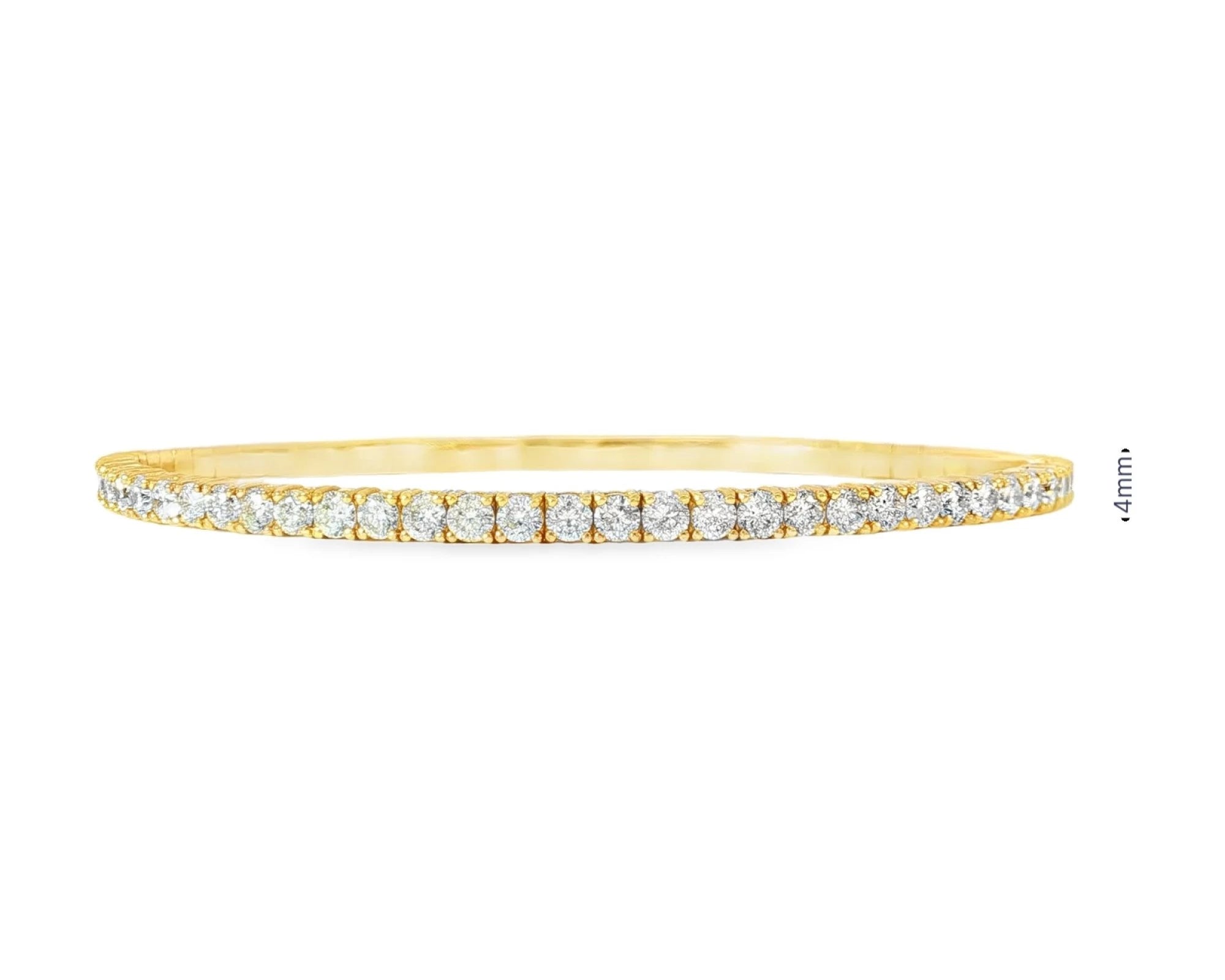 10k Gold Diamond Bracelet with Round-Cut Design 2.15ct – front view