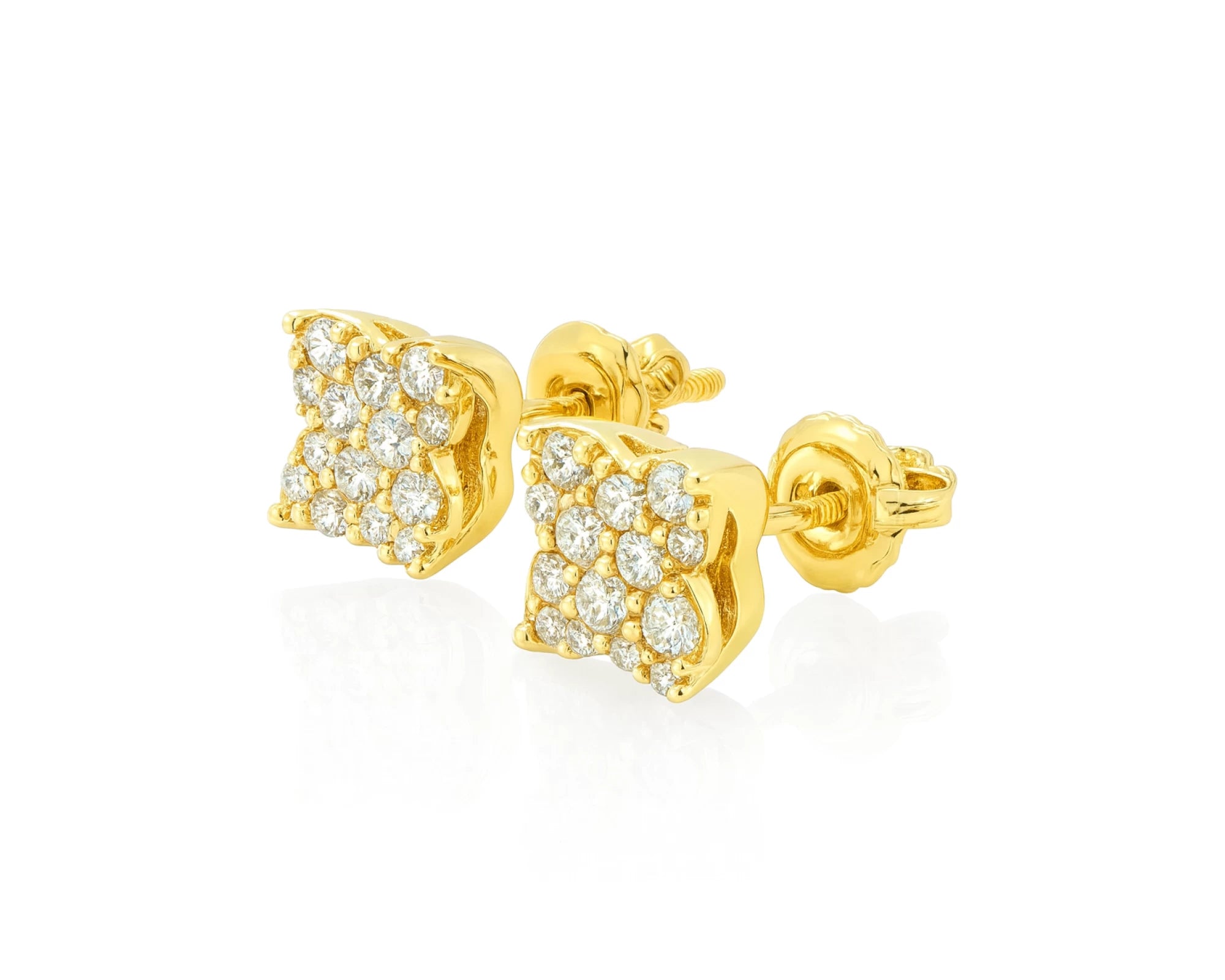 10K Gold Diamond Butterfly Pavé Stud Earrings 0.40 CT – lifestyle 3457