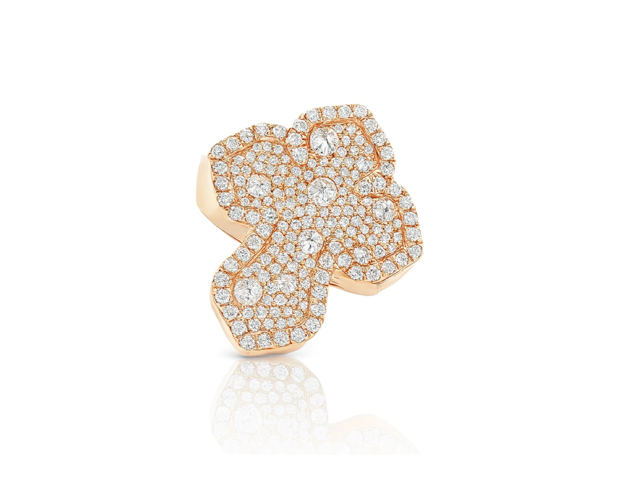 10k Gold Diamond Crucifix Ring with Pavé Round Accents 2.25ct – lifestyle 1350