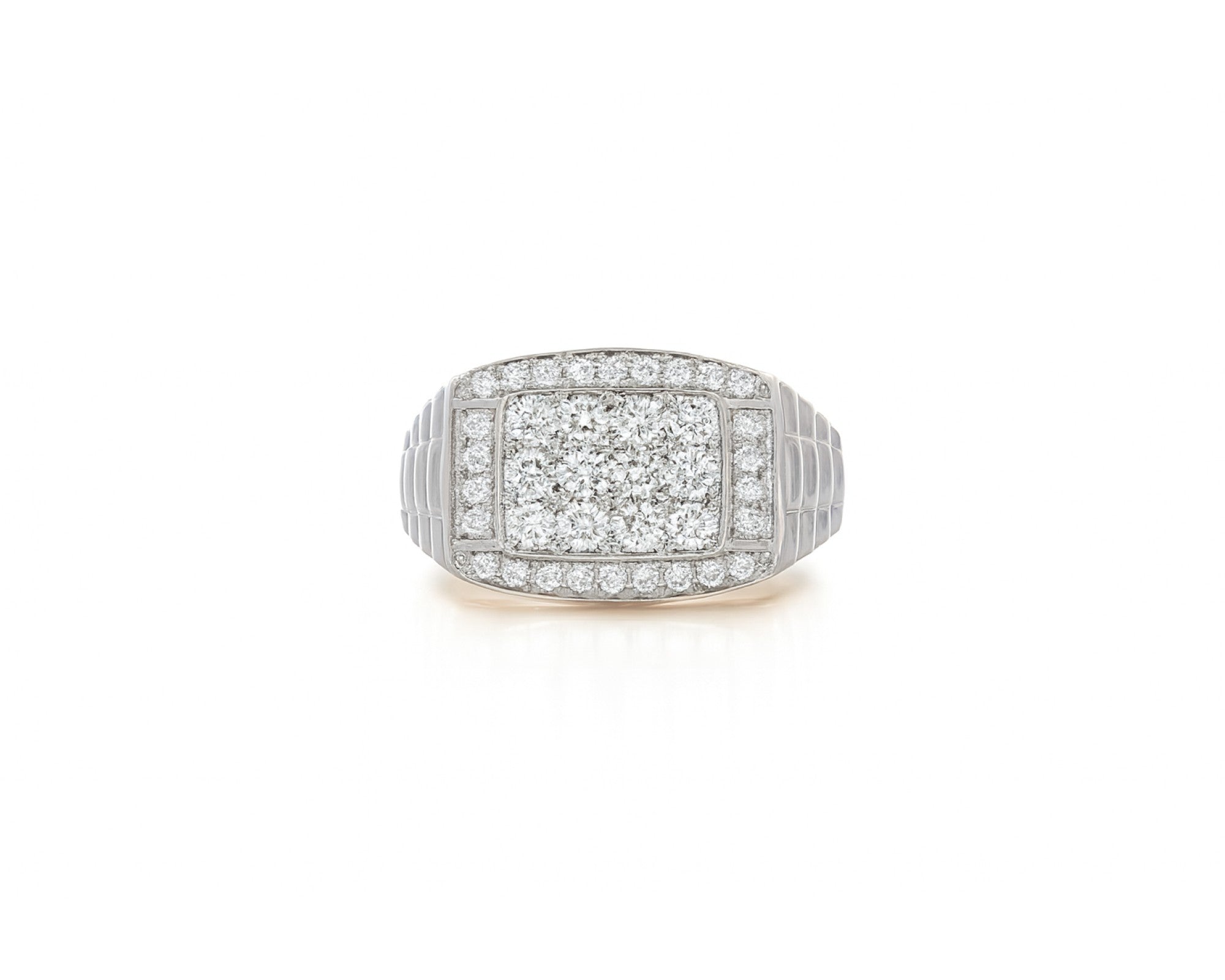 10K Gold Diamond Men’s Ring with Square Cluster Halo 1.00ct – lifestyle 1147