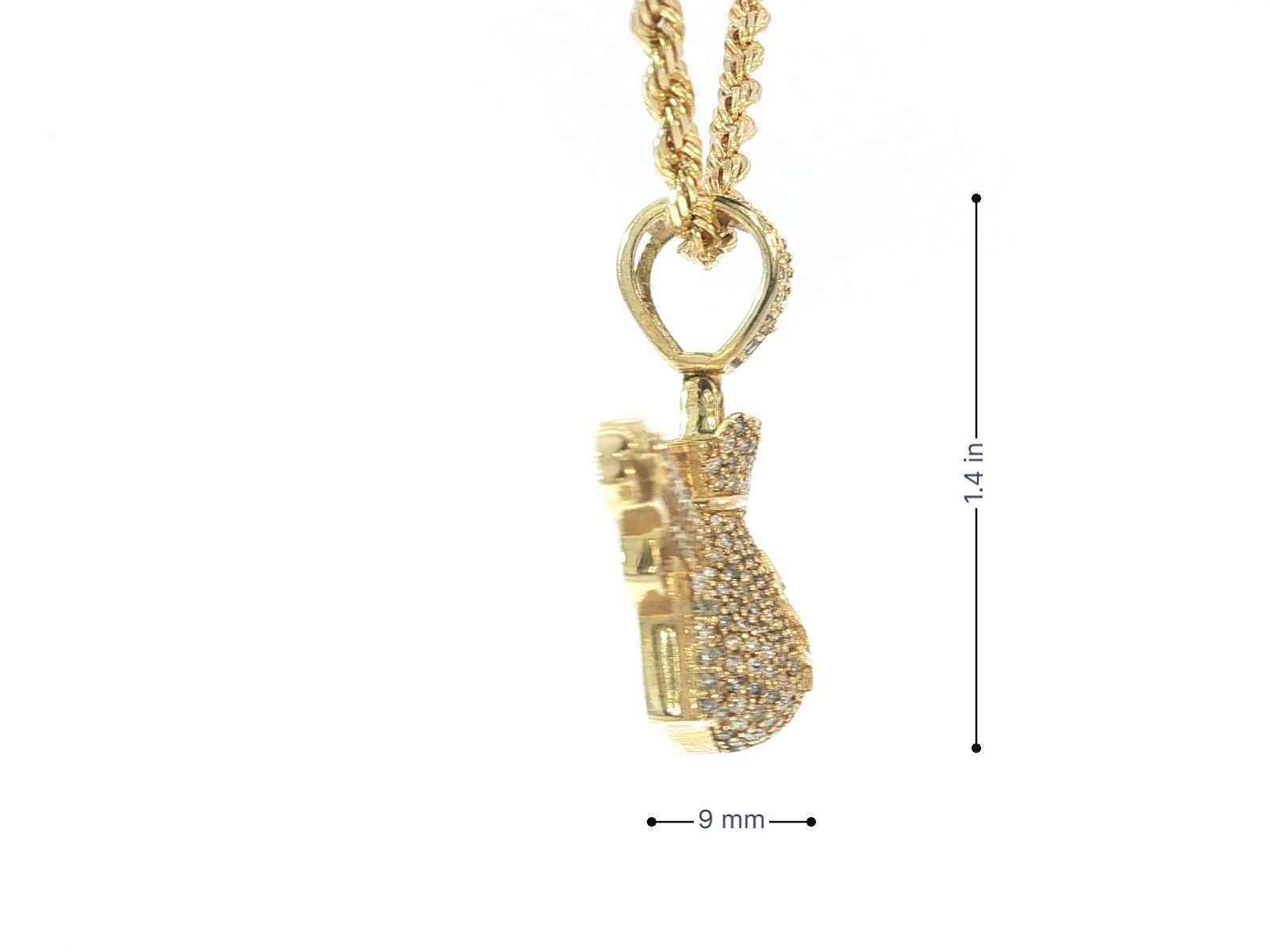 10k Gold Diamond Money Bag & Dual Gun Pendant with Round Accents 2.0ct - AVI THE JEWELER