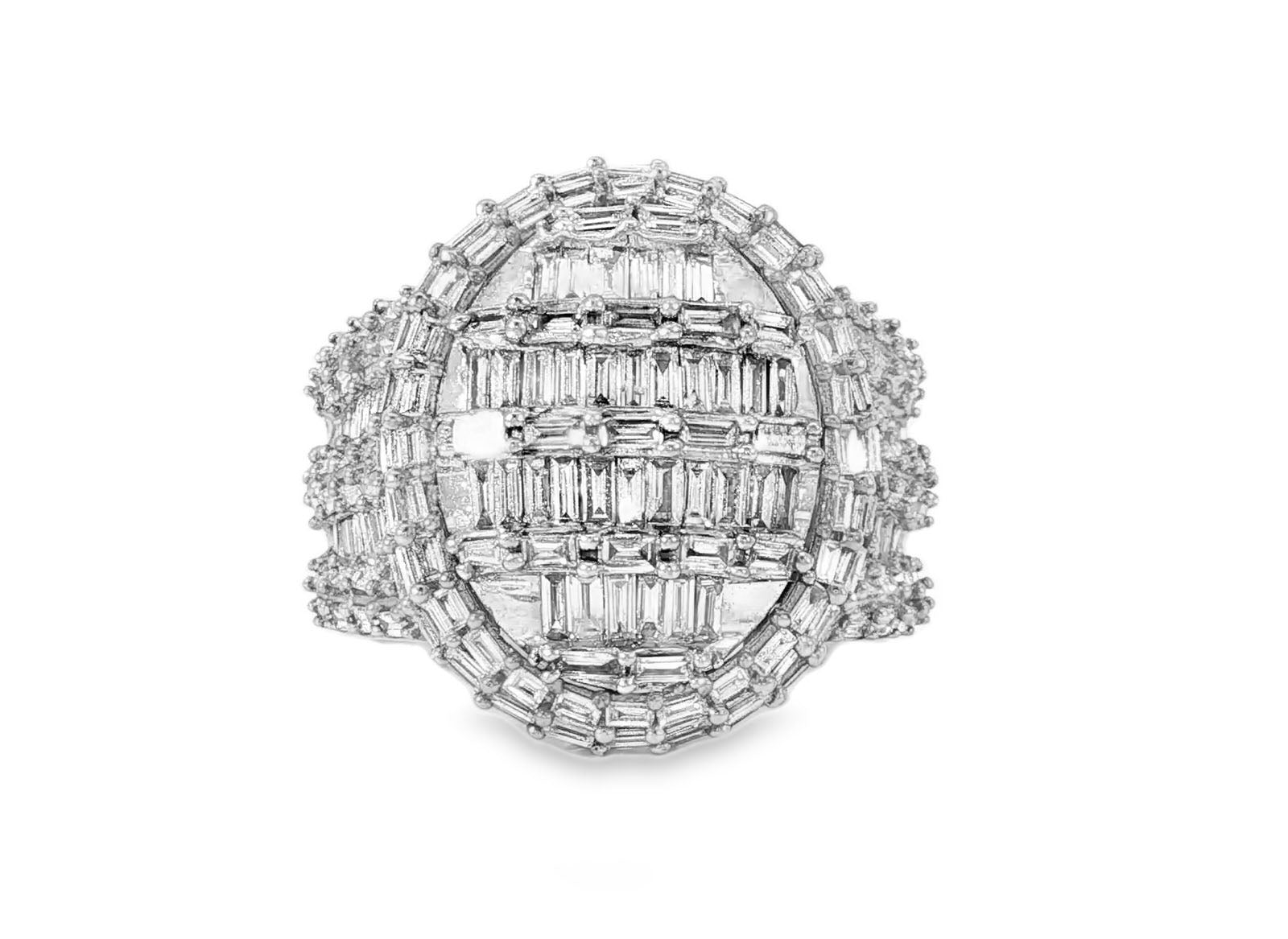 10k Gold Multistone Ring with Baguette Cut Diamonds 3.5ct - AVI THE JEWELER