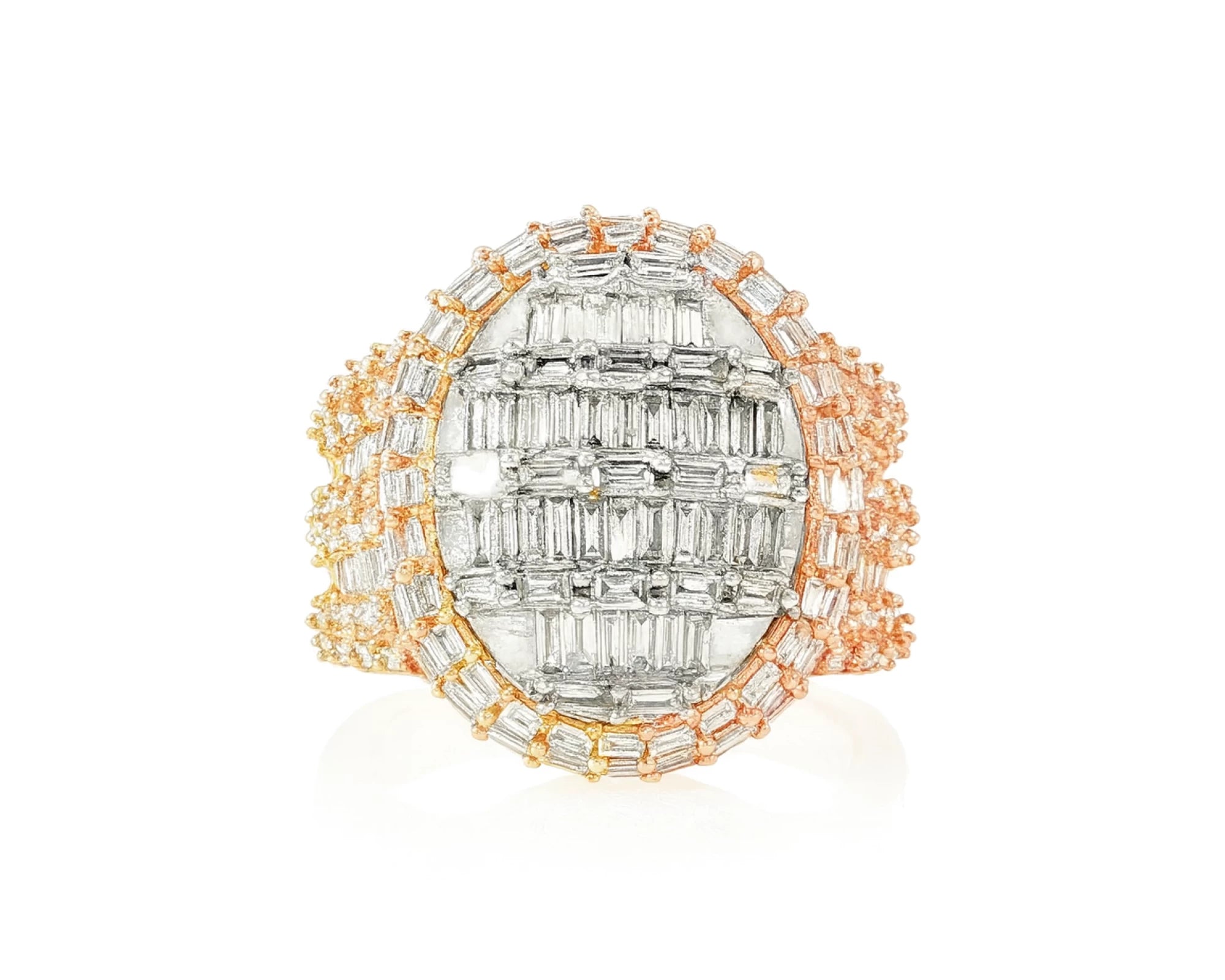 10k Gold Multistone Ring with Baguette Cut Diamonds 3.5ct – lifestyle 276