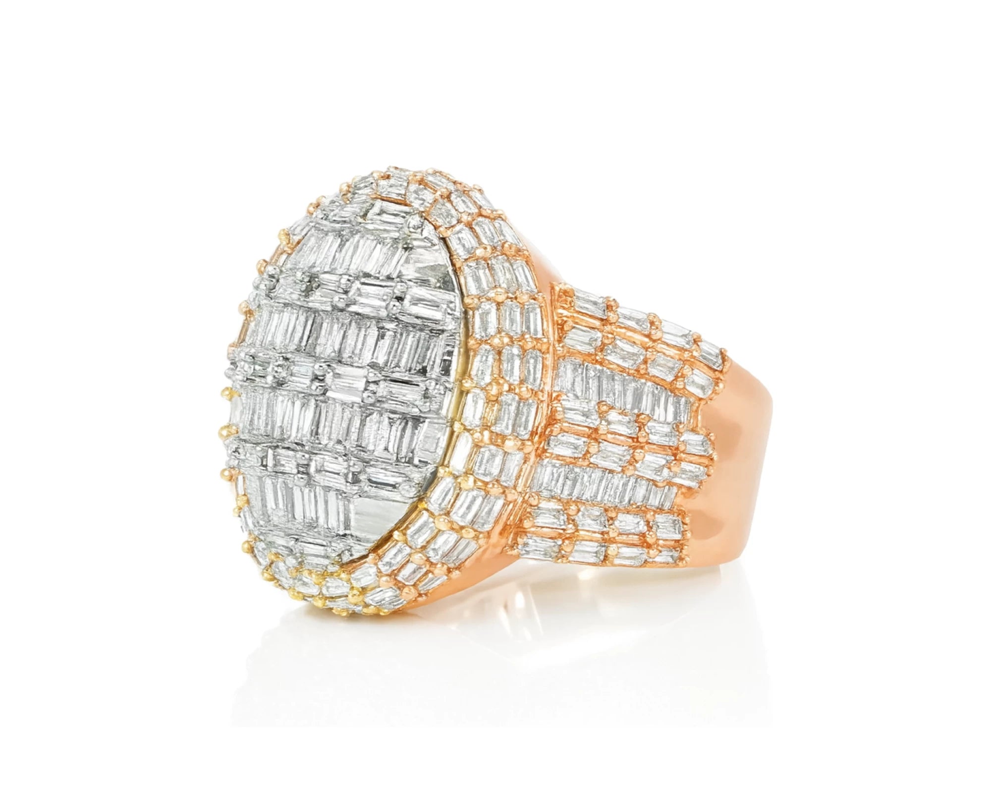 10k Gold Multistone Ring with Baguette Cut Diamonds 3.5ct – lifestyle 277