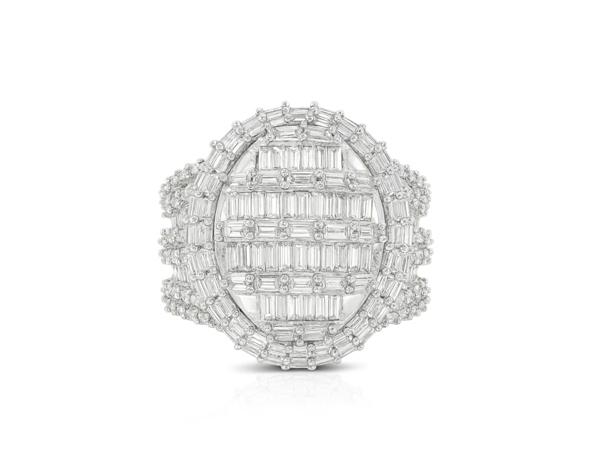 10k Gold Multistone Ring with Baguette Cut Diamonds 3.5ct – lifestyle 279