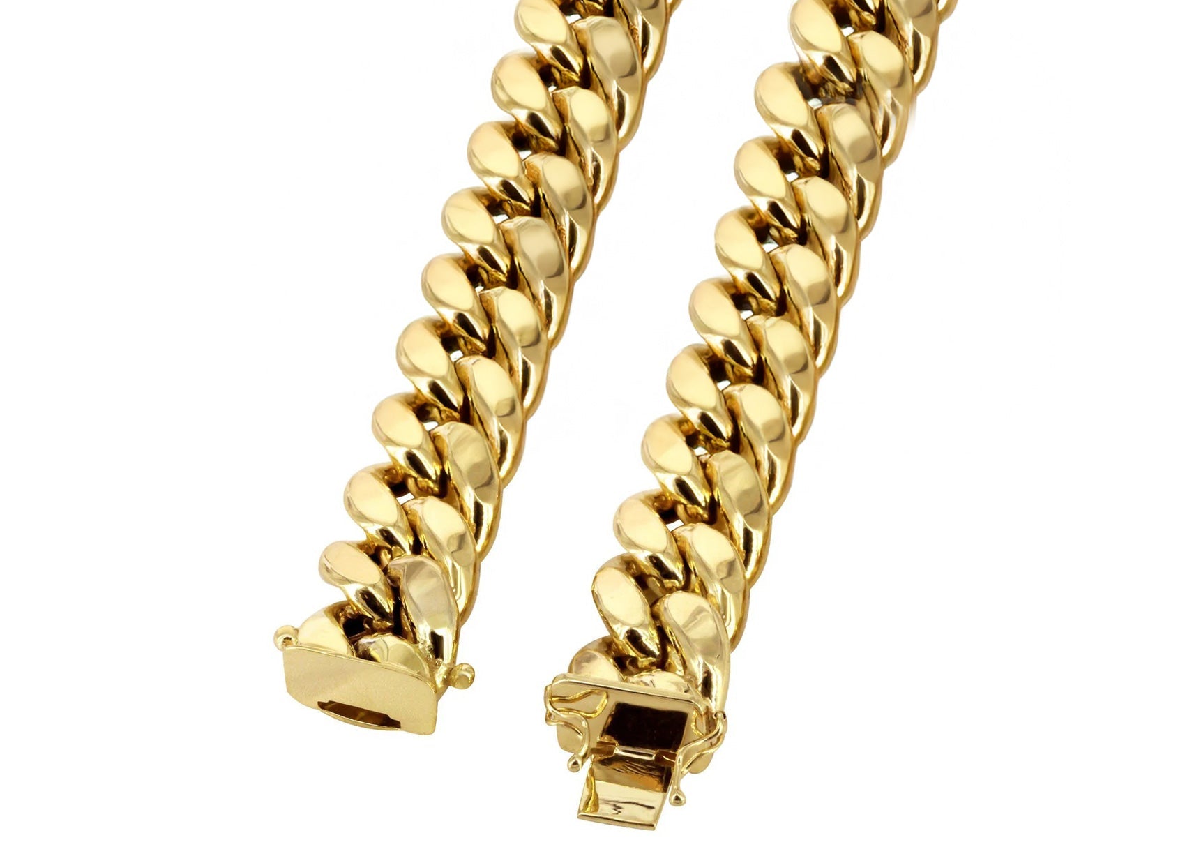 10k Gold Semi Solid Miami Cuban Link Chain - AVI THE JEWELER