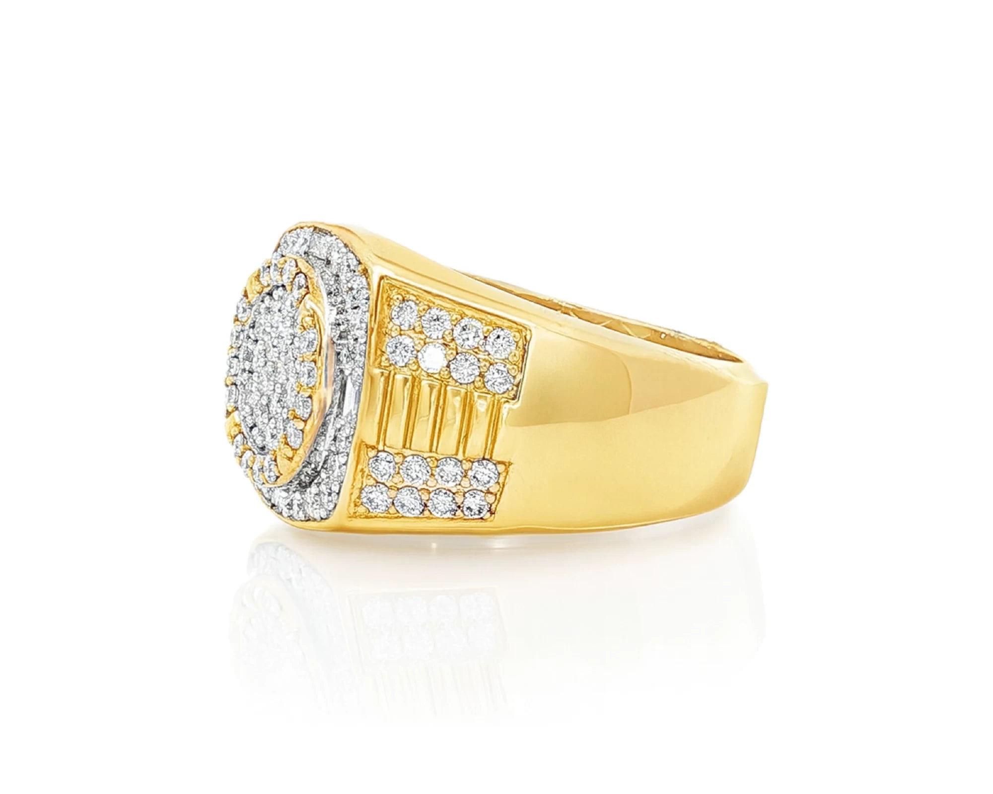 10k Gold Square Cushion Cluster Diamond Ring 1.20 ct – lifestyle 1138