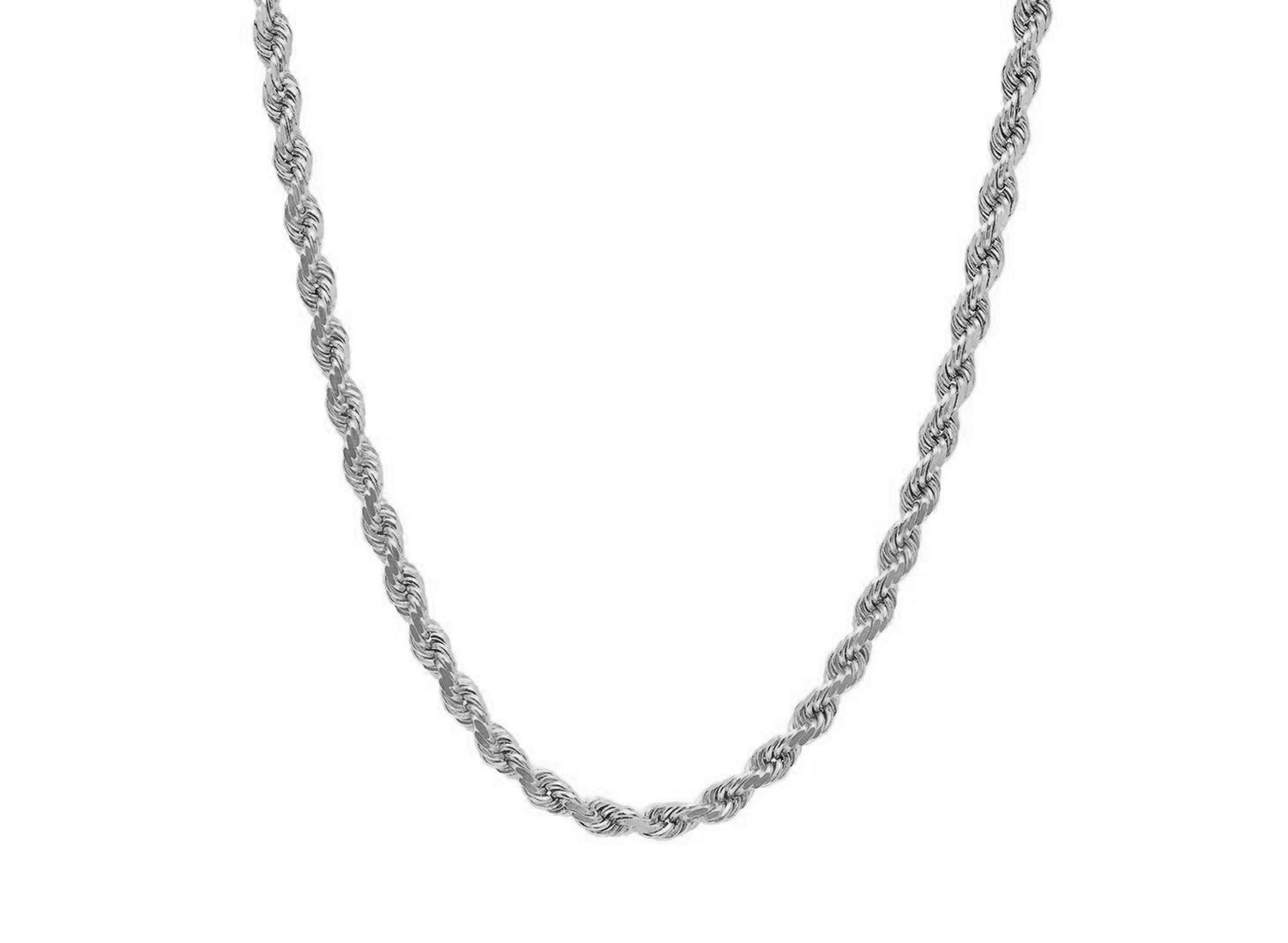 10k Hollow Gold Diamond - Cut Rope Chain Necklace 3.0mm - AVI THE JEWELER