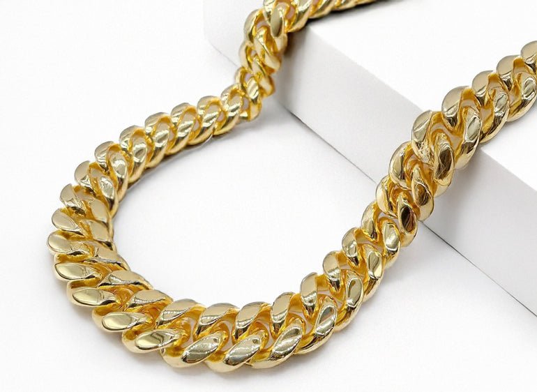 10k Miami Cuban Link Solid Gold Chain - AVI THE JEWELER