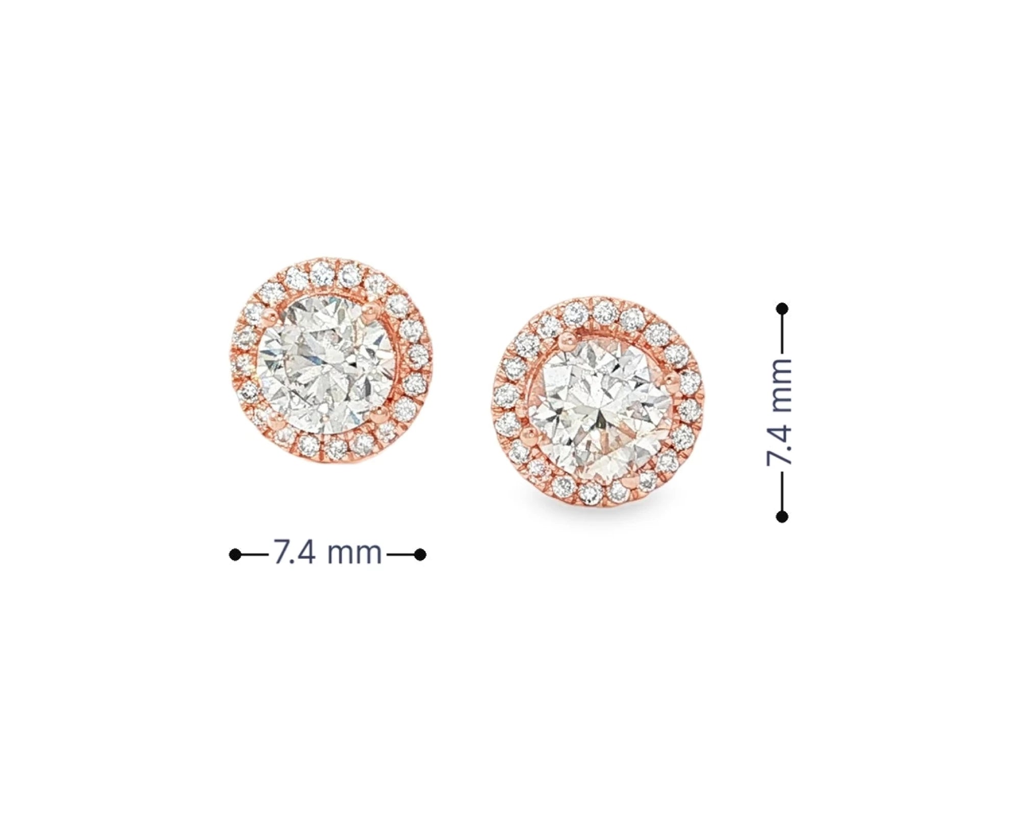10k Round-Cut Diamond Premier Halo Cluster Stud Earrings 1.15ct – view 8