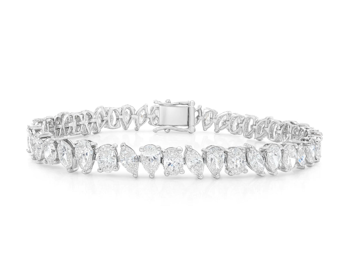 14K Gold Diamond Bracelet with Mixed Shape Design 11.98 CT – lifestyle 4281