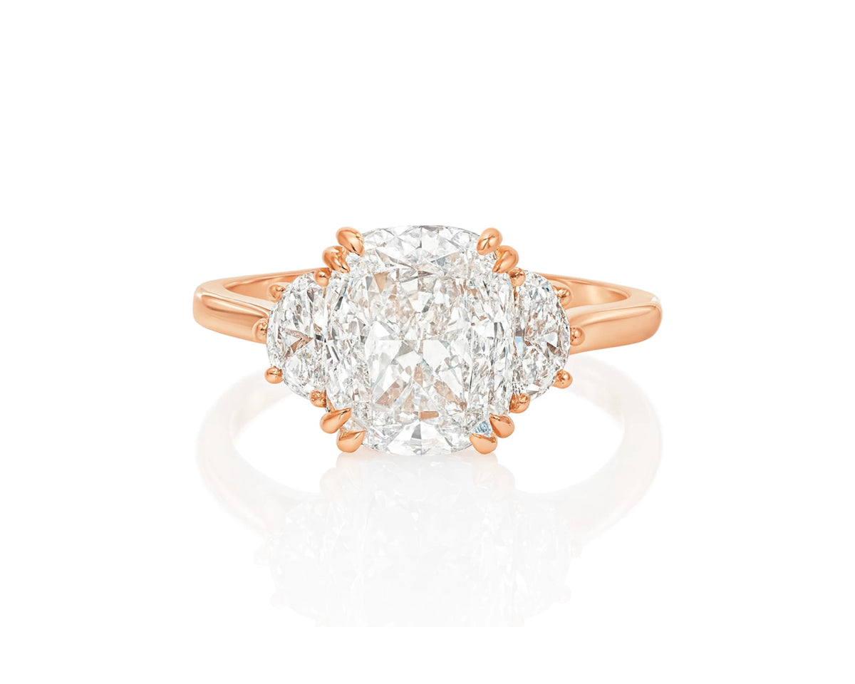 14k Gold Diamond Emerald-Cut Halo Ring with & Accent Diamonds 3.10 CT – lifestyle 2049