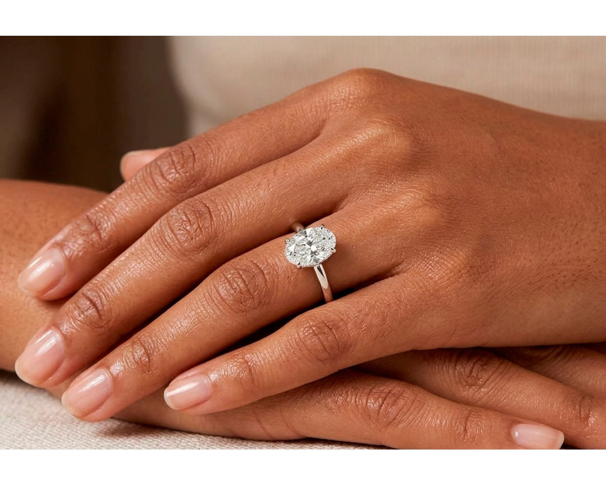 14k Gold Diamond Engagement Ring with Certified Oval-Cut Solitaire Design 2.01ct – view 2