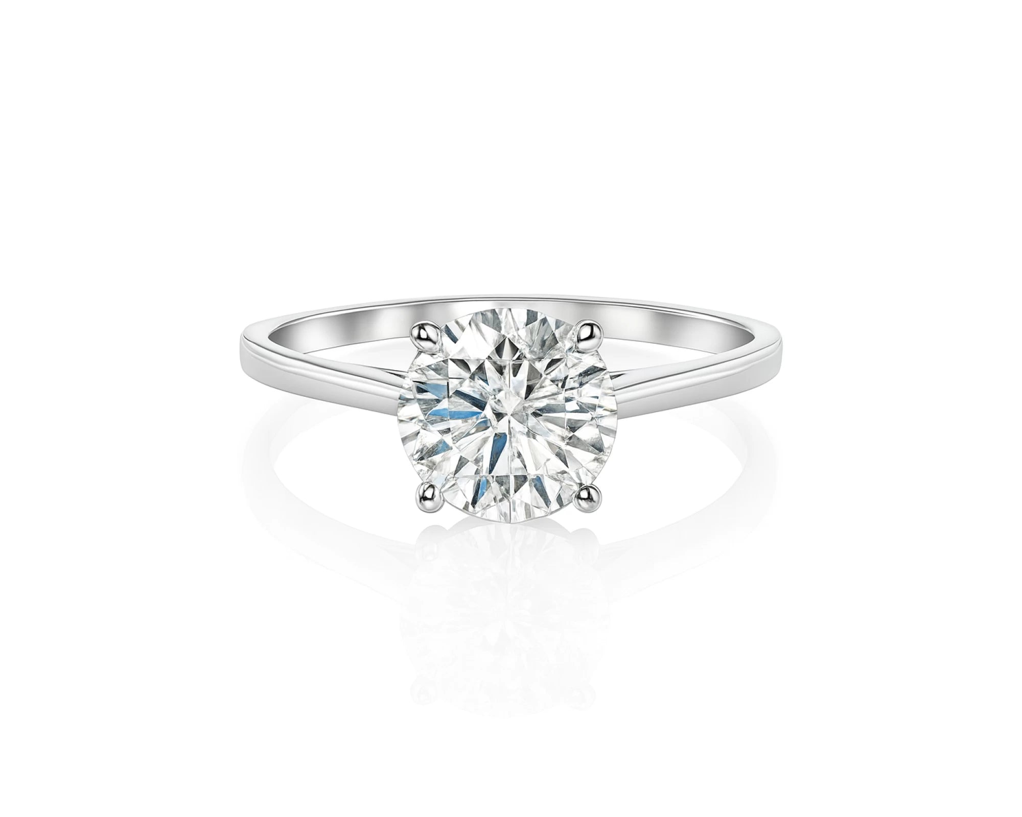 14k Gold Diamond Engagement Ring with Round Brilliant-Cut Solitaire Design 1.55 CT – lifestyle 3009