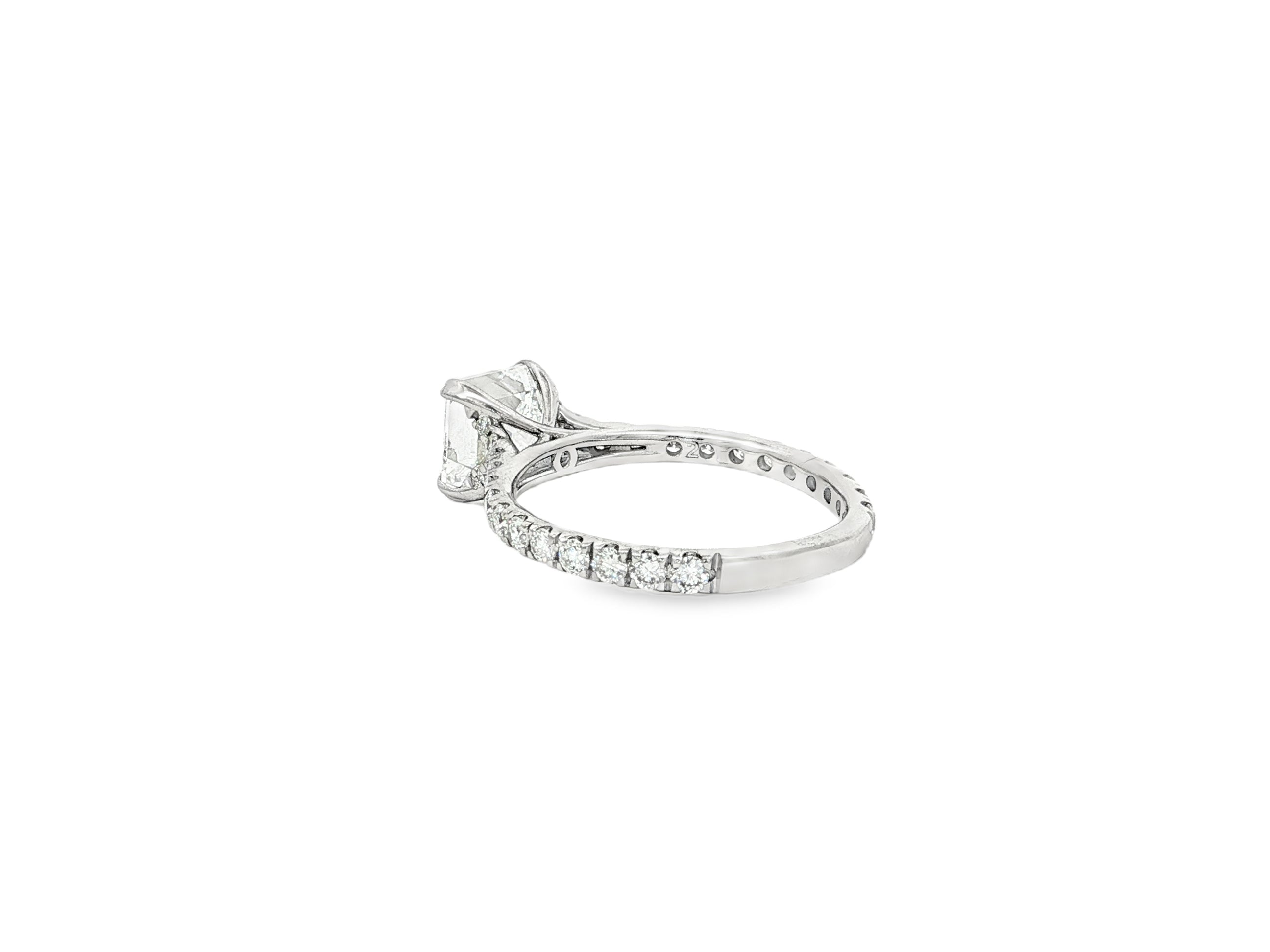 14k Gold Diamond Solitaire Ring with Emerald - Cut Center 2.62ct - AVI THE JEWELER