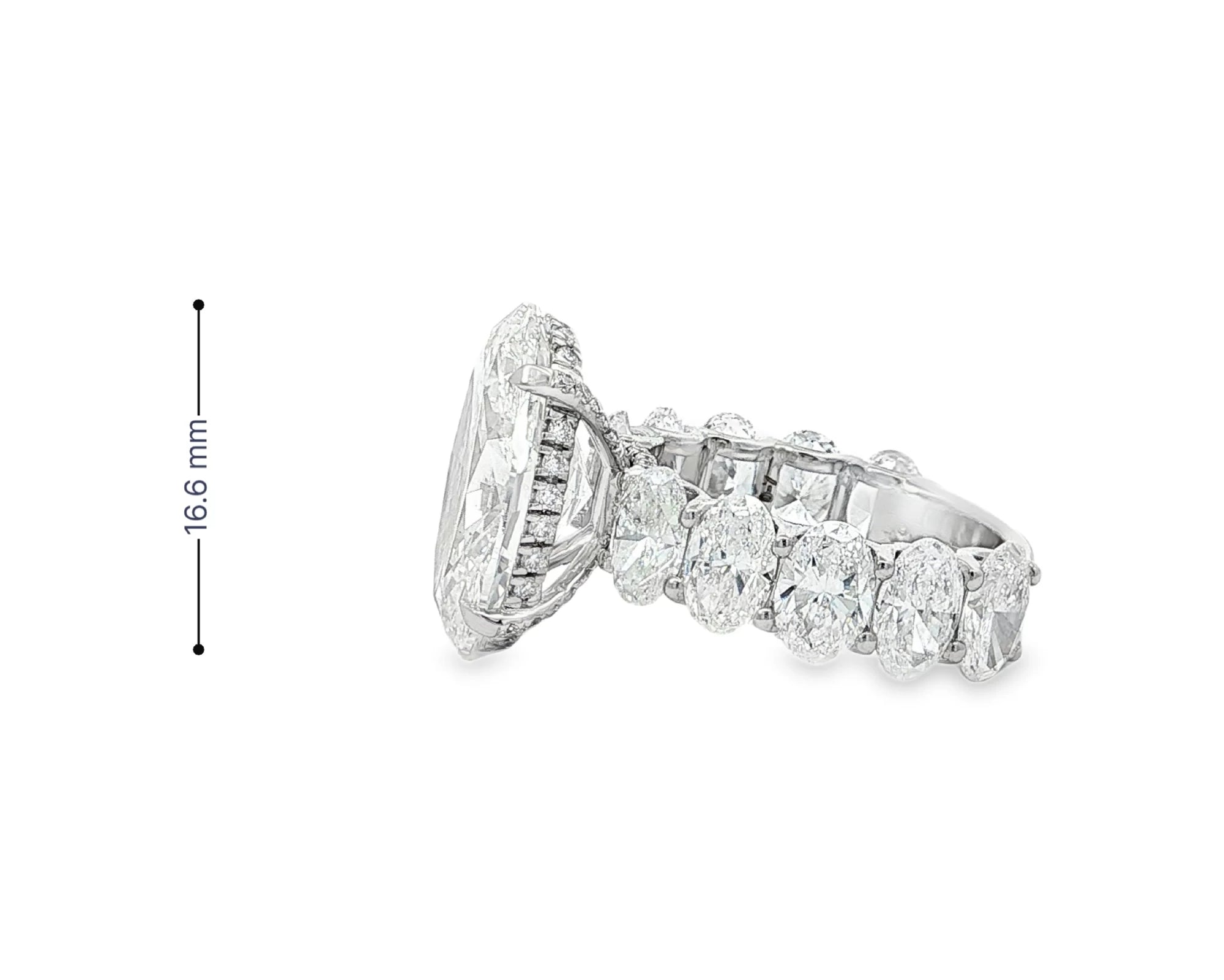 14k Gold Diamond Solitaire Ring with Oval-Cut Center Stone 12.24ct – lifestyle 3112