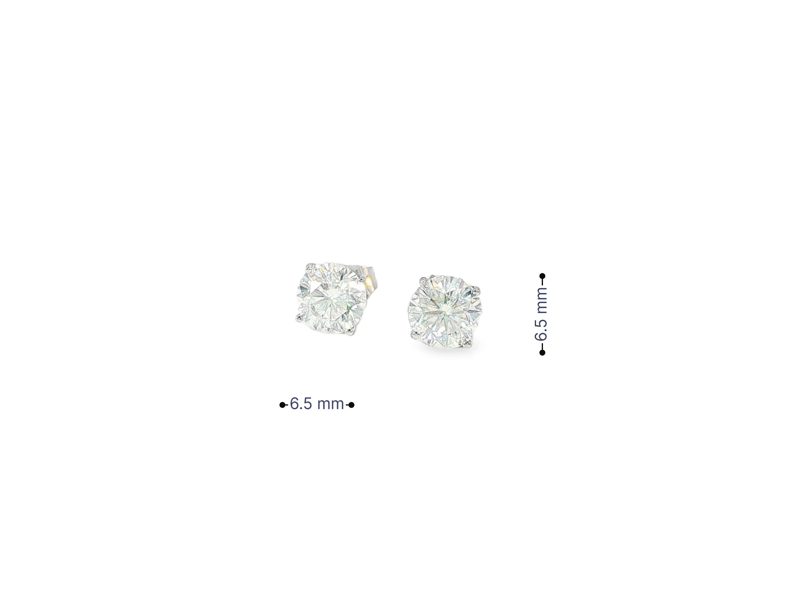 14k Gold Diamond Stud Earrings with Classic 4 - Prong Design 2.07ct - AVI THE JEWELER