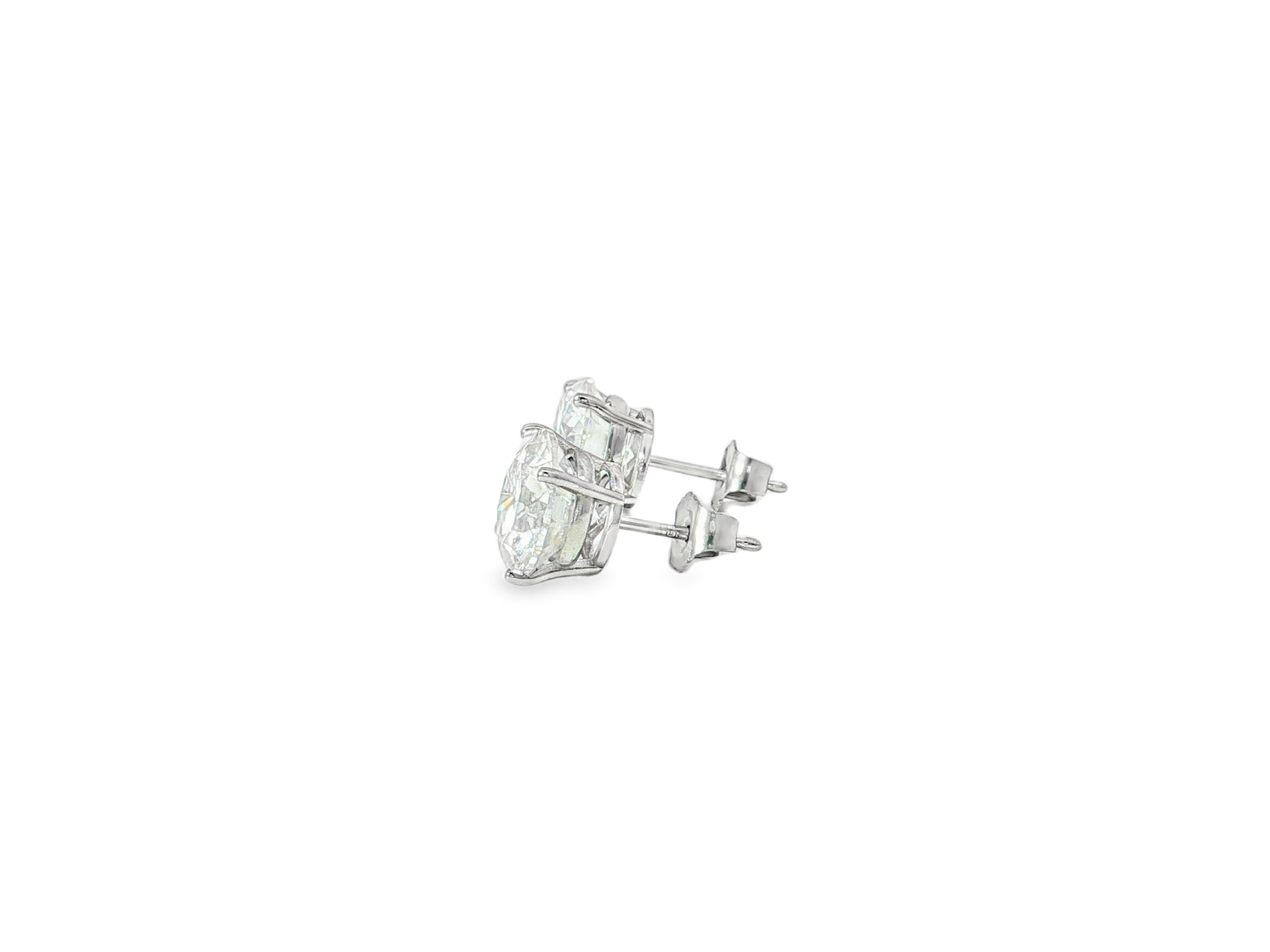 14k Gold Diamond Stud Earrings with Classic 4 - Prong Design 4.32ct - AVI THE JEWELER