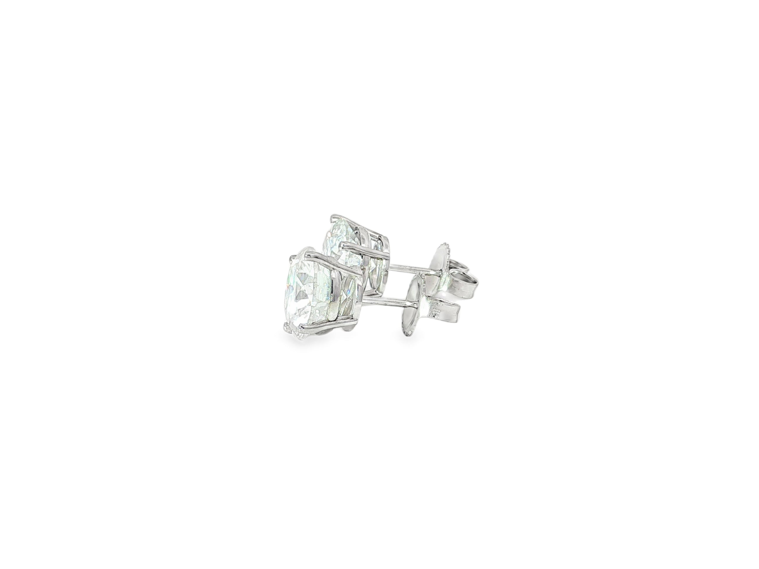 14k Gold Diamond Stud Earrings with Classic 4 - Prong Design 5.17ct - AVI THE JEWELER