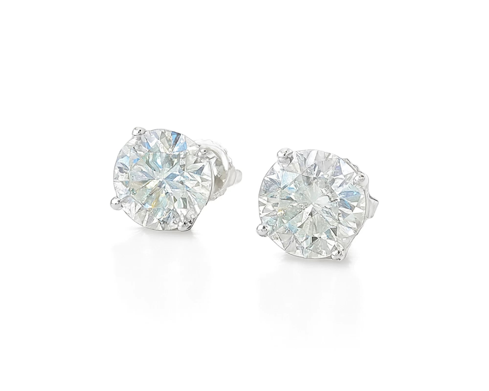 14k Gold Diamond Stud Earrings with Classic 4-Prong Design 5.17ct – lifestyle 3647