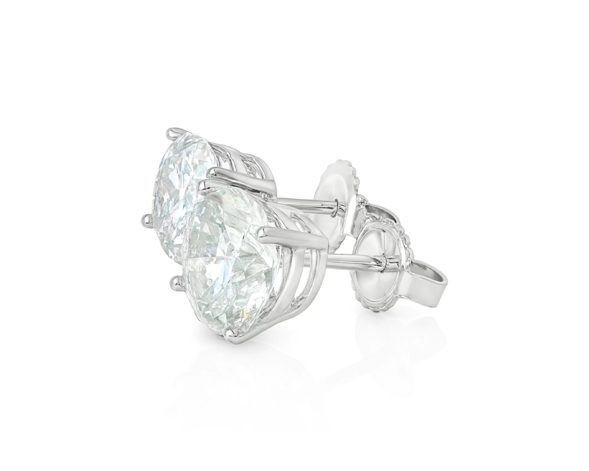 14k Gold Diamond Stud Earrings with Classic 4-Prong Design 5.17ct – lifestyle 3648
