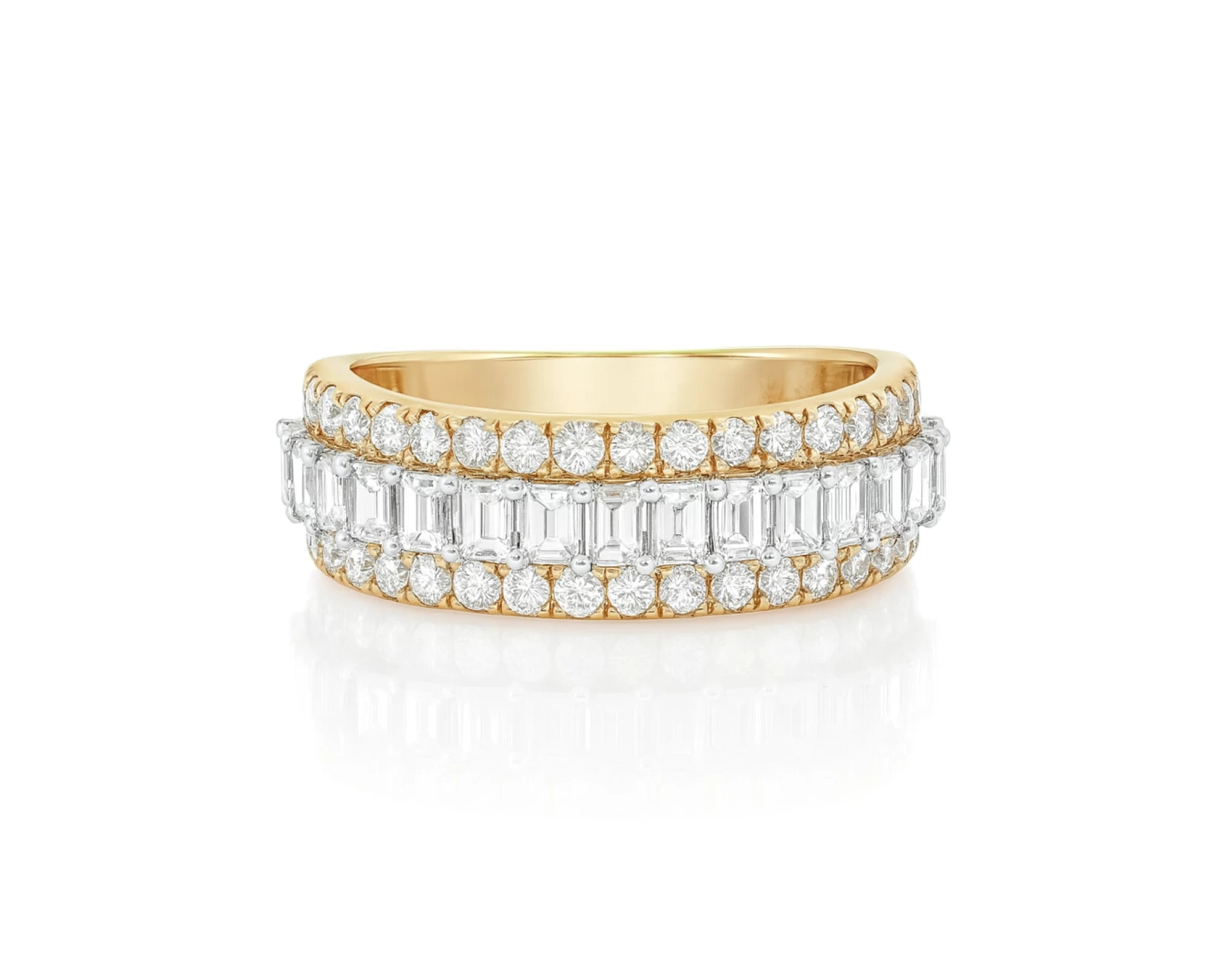 14k Gold Eternity Ring with Emerald Cut Diamonds 3.0ct – lifestyle 274