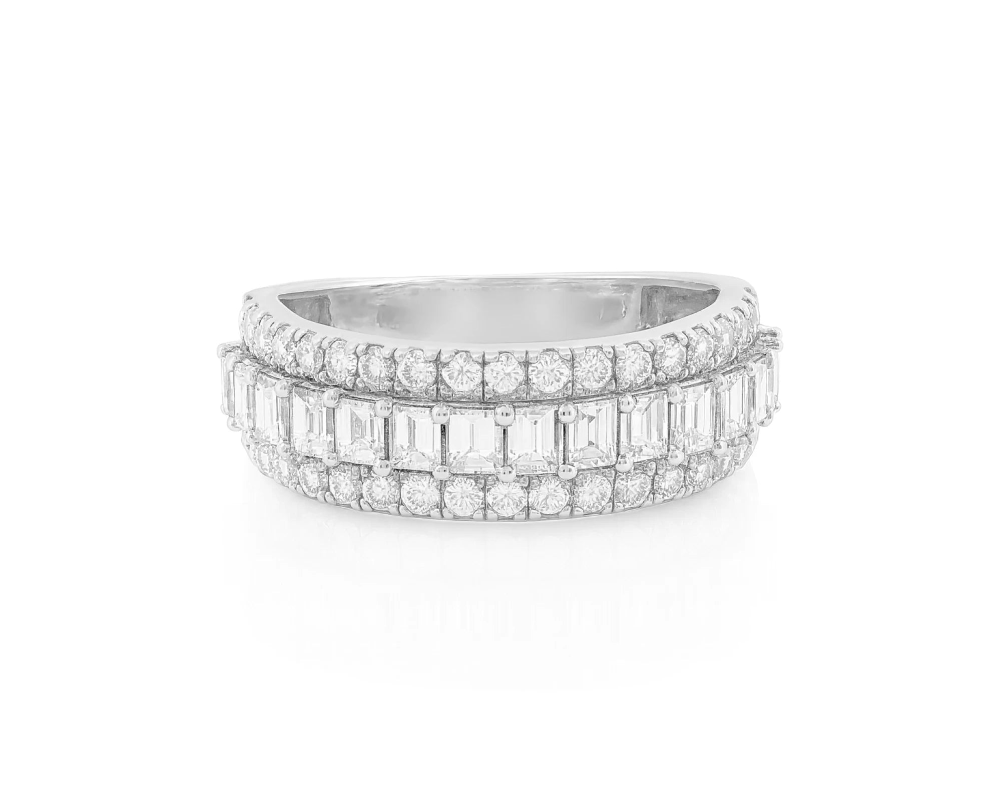 14k Gold Eternity Ring with Emerald Cut Diamonds 3.0ct – lifestyle 275