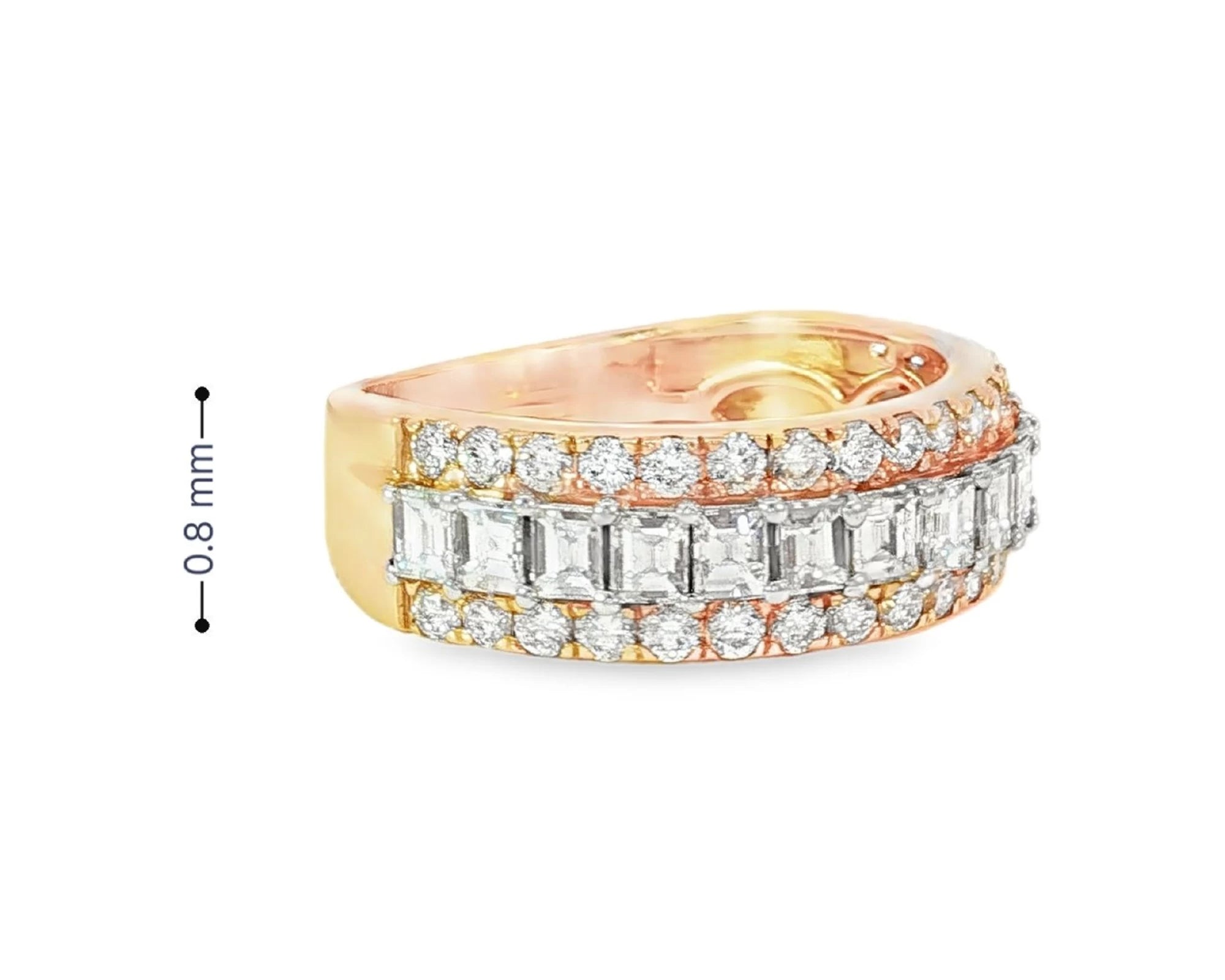 14k Gold Eternity Ring with Emerald Cut Diamonds 3.0ct – lifestyle 3015