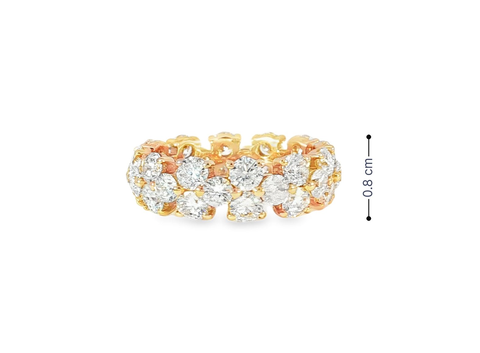 14k Gold Eternity Ring with Round Brilliant Cut Diamonds 5.00ct - AVI THE JEWELER