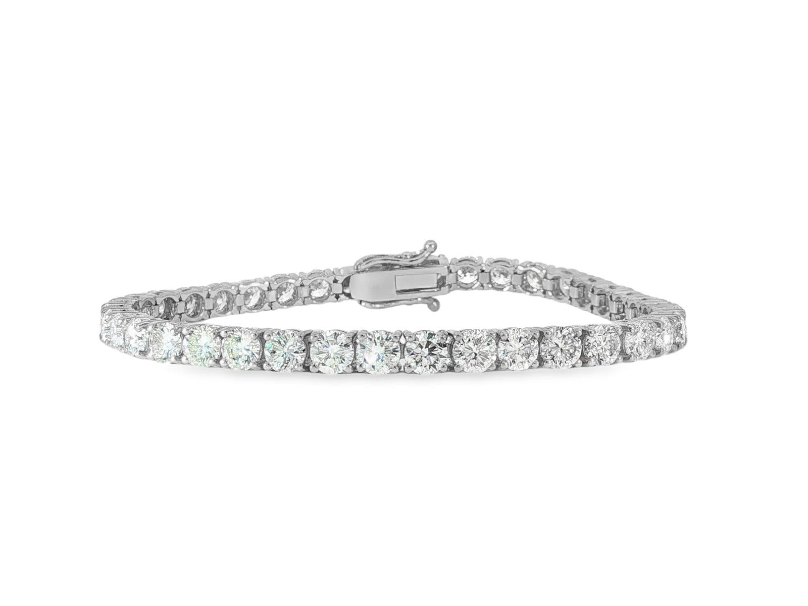 14k Gold Lab - Grown Diamond Tennis Bracelet with Round - Cut Design 12.84ct - AVI THE JEWELER