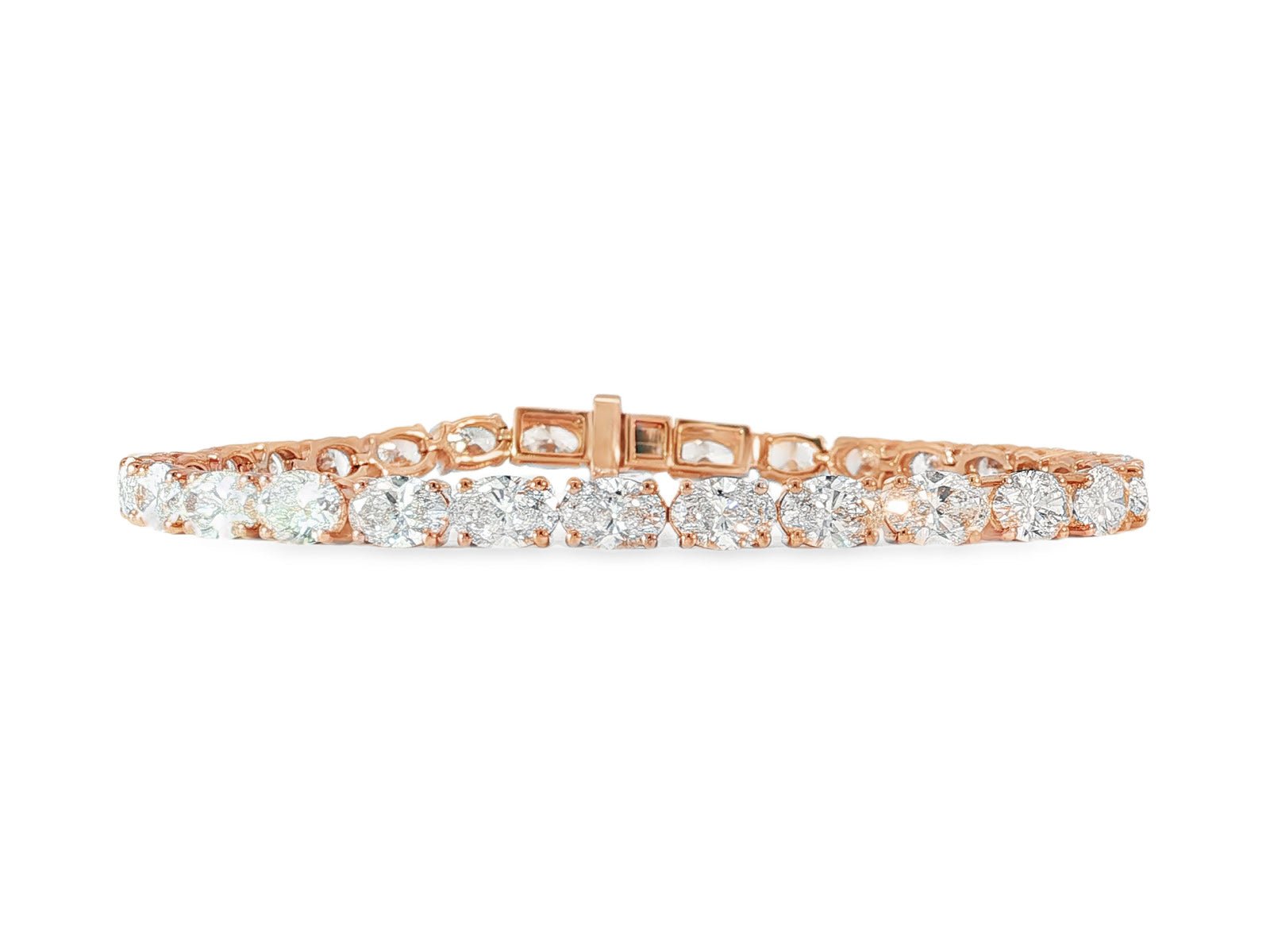 14k Gold Lab - Grown Diamond Tennis Bracelet with Round - Cut Design 12ct - AVI THE JEWELER