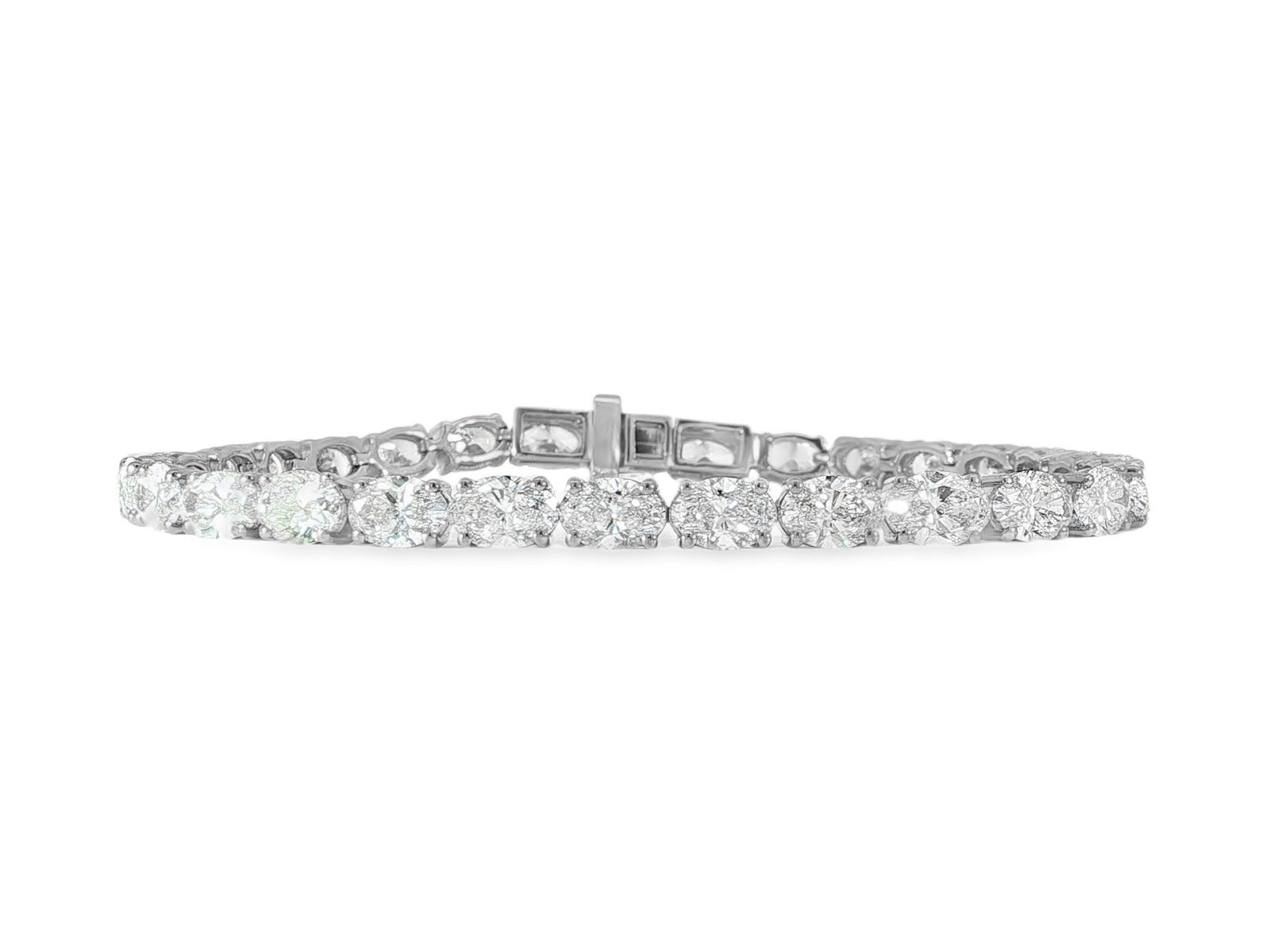 14k Gold Lab - Grown Diamond Tennis Bracelet with Round - Cut Design 12ct - AVI THE JEWELER