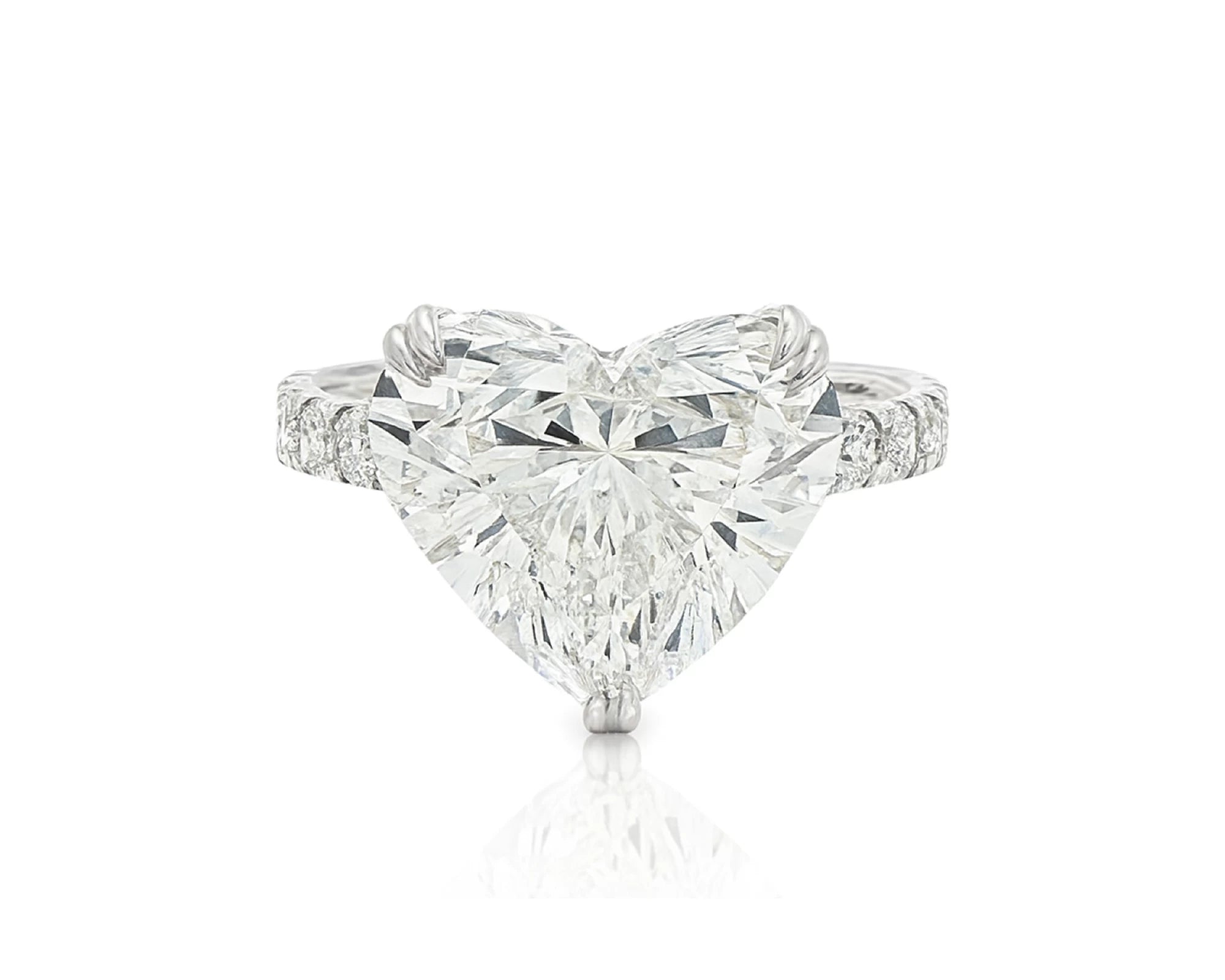 14k Heart Cut Luxe Pavé Detail Engagement Ring 5.97 CT – lifestyle 2325