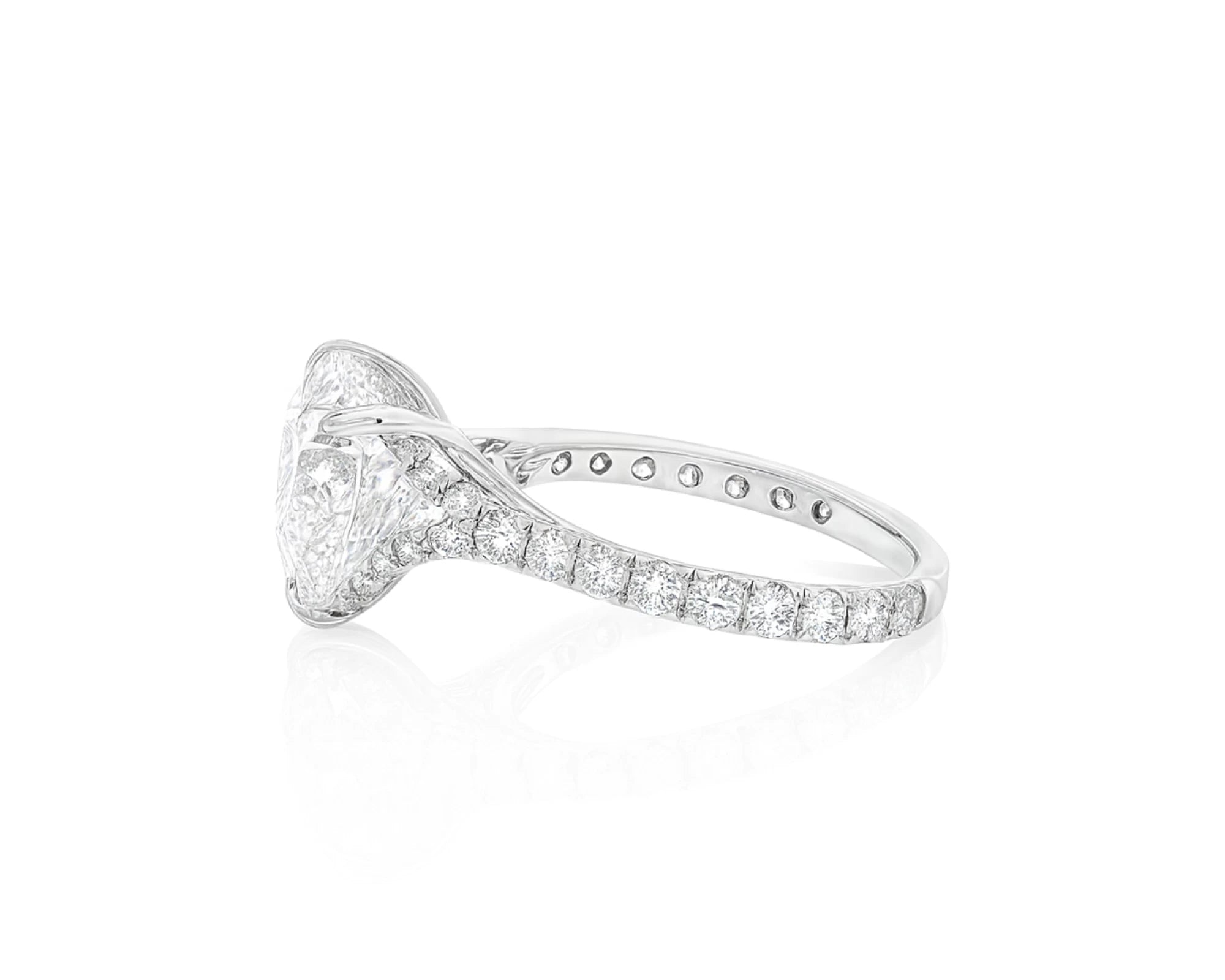 14k Heart Cut Luxe Pavé Detail Engagement Ring 5.97 CT – lifestyle 2327