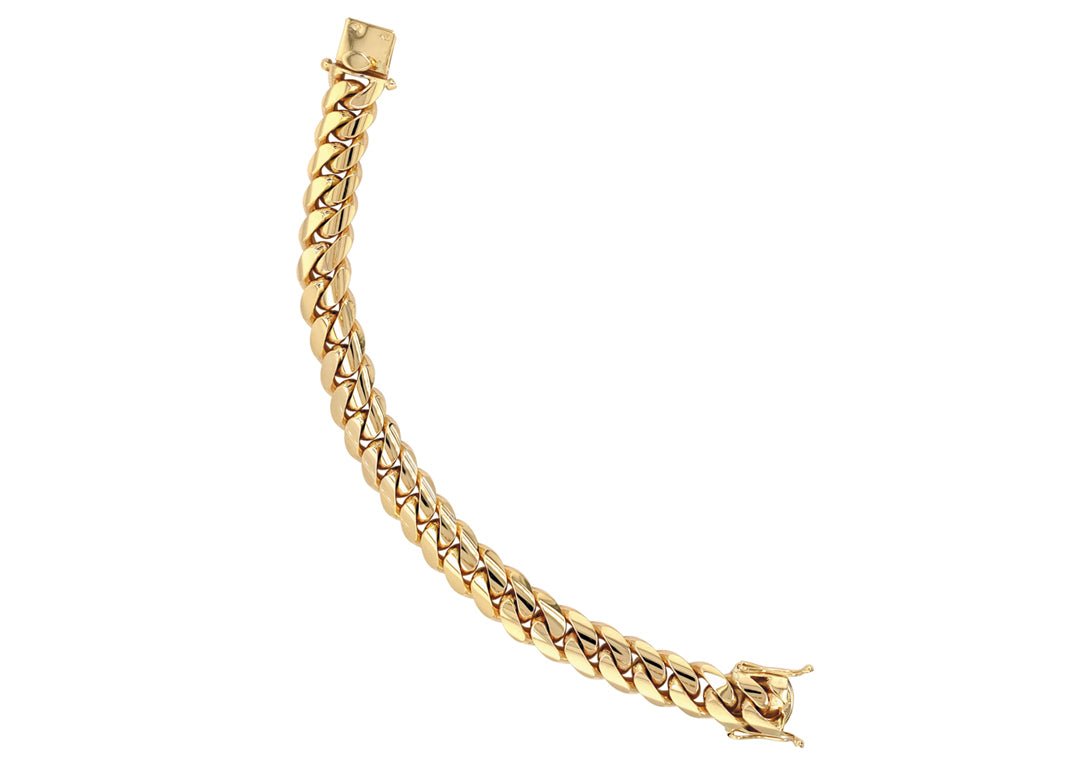 14K Miami Cuban Link Solid Gold Bracelets - AVI THE JEWELER