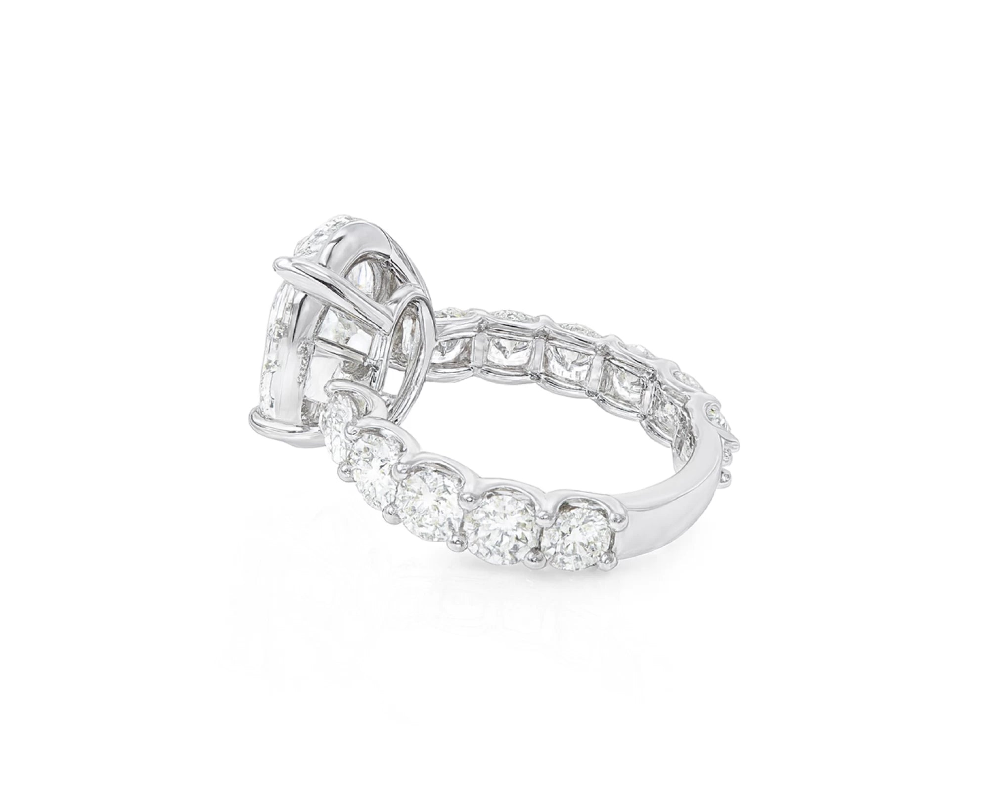 14k Oval Cut Diamond Eternity-Style Engagement Ring 7.26 CT – lifestyle 1963