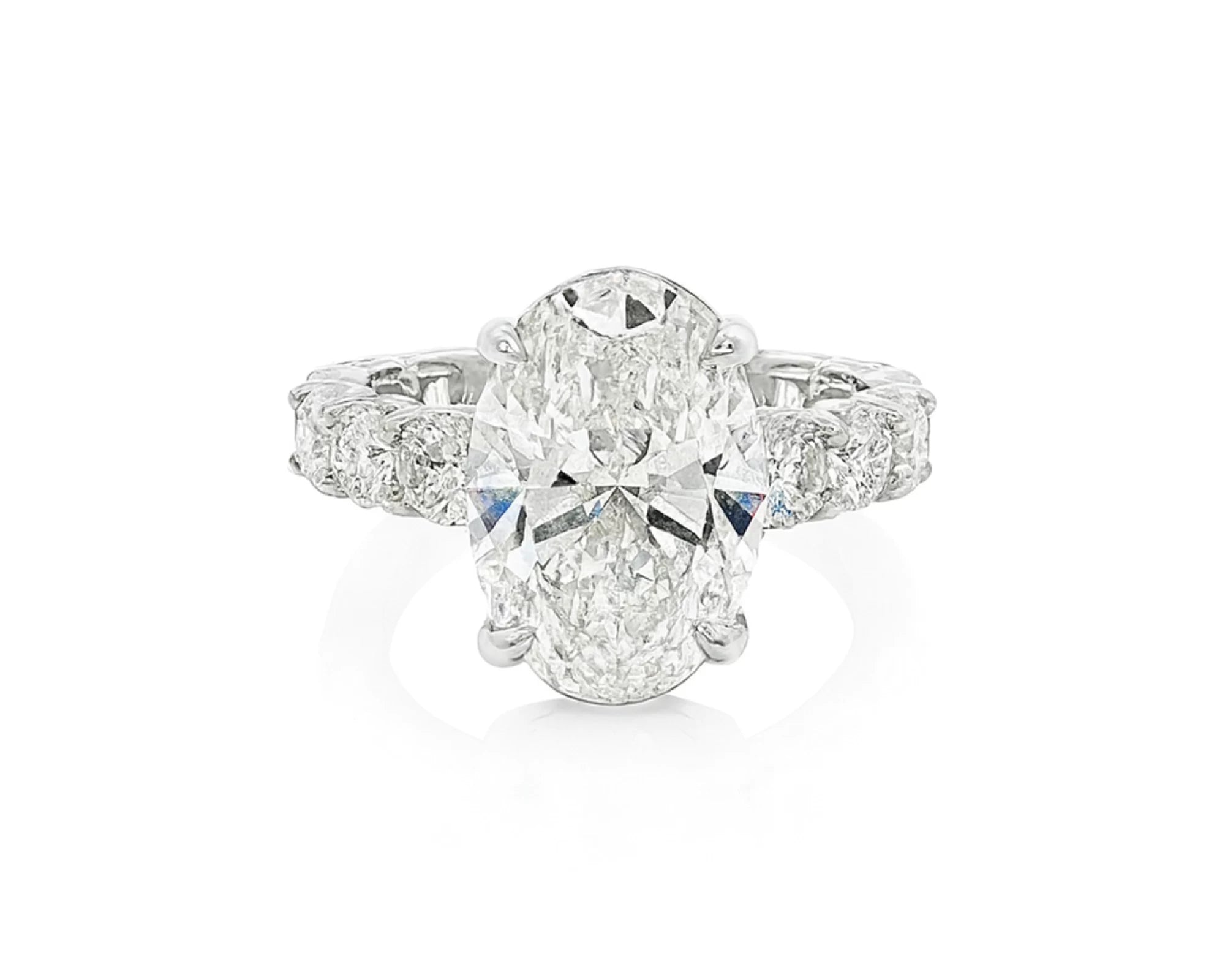 14k Oval Cut Diamond Eternity-Style Engagement Ring 7.26 CT – lifestyle 2007