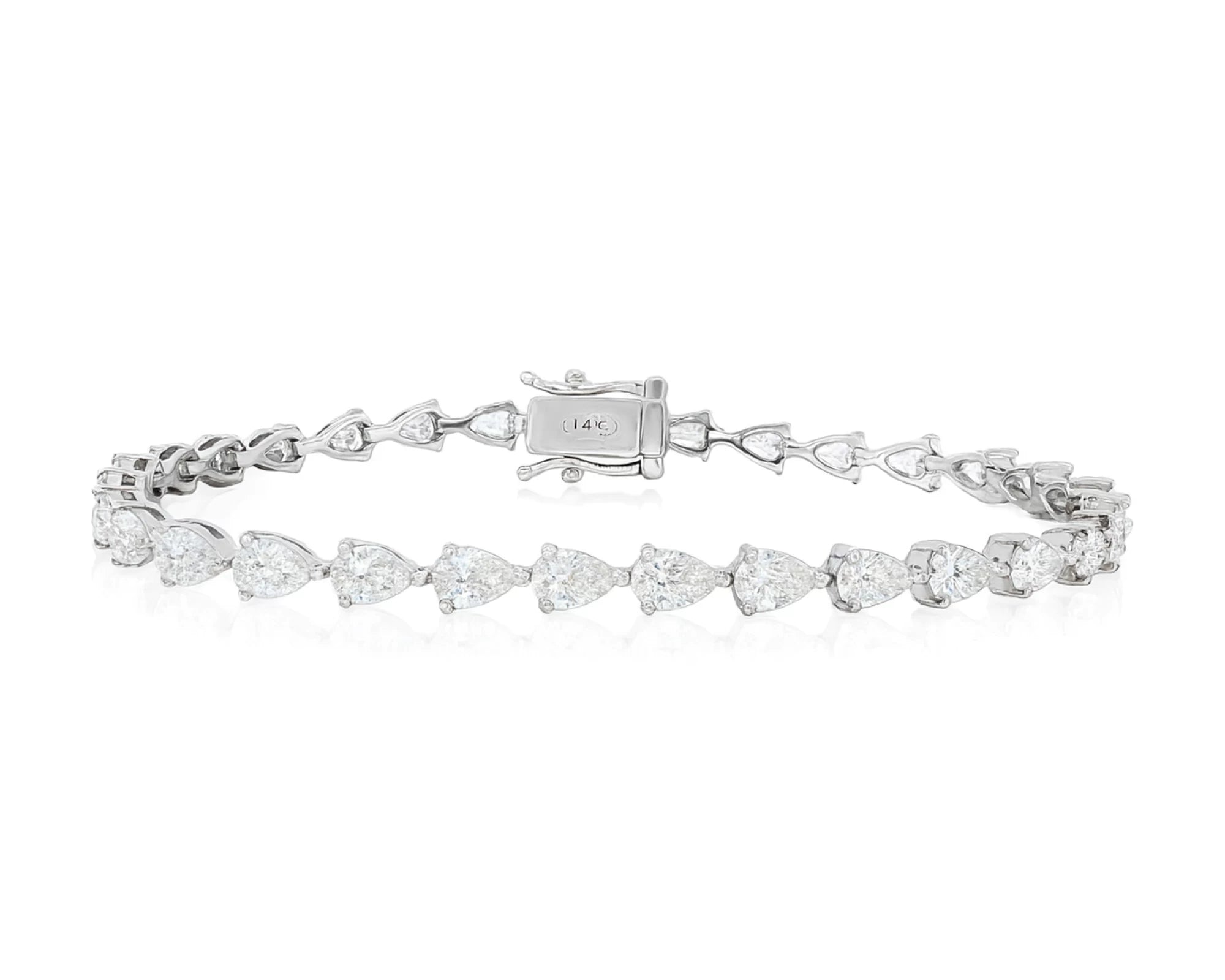 14K Pear-Cut Lab-Grown Diamond Tennis Bracelet 6.65ct – lifestyle 4261