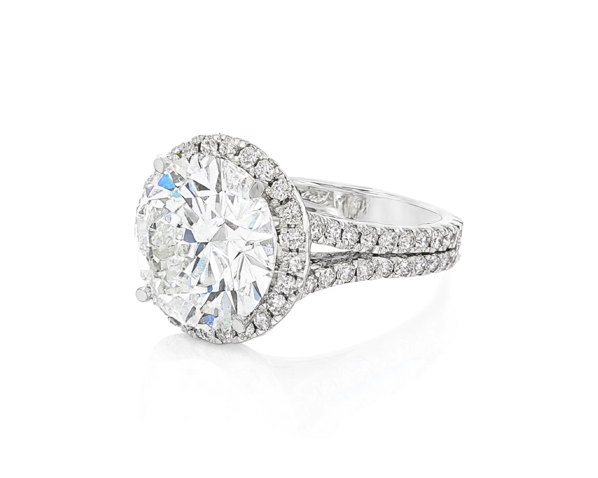 14k Round Cut Double Halo Diamond Engagement Ring 8.5 CT – lifestyle 2454