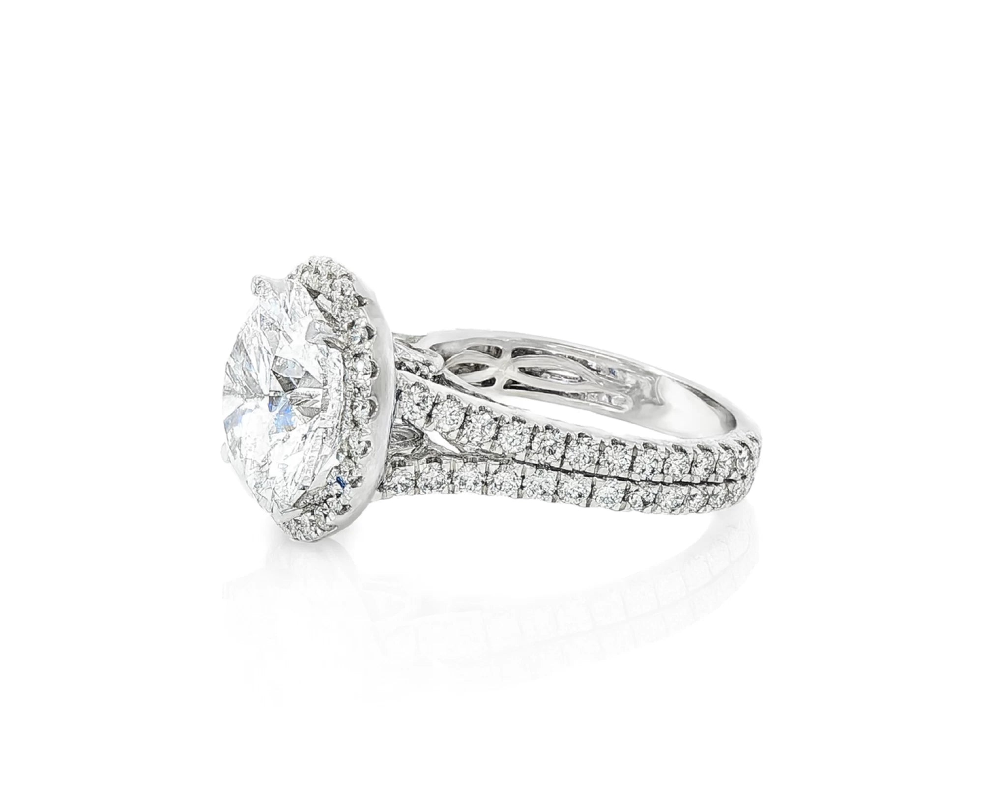 14k Round Cut Double Halo Diamond Engagement Ring 8.5 CT – lifestyle 2455