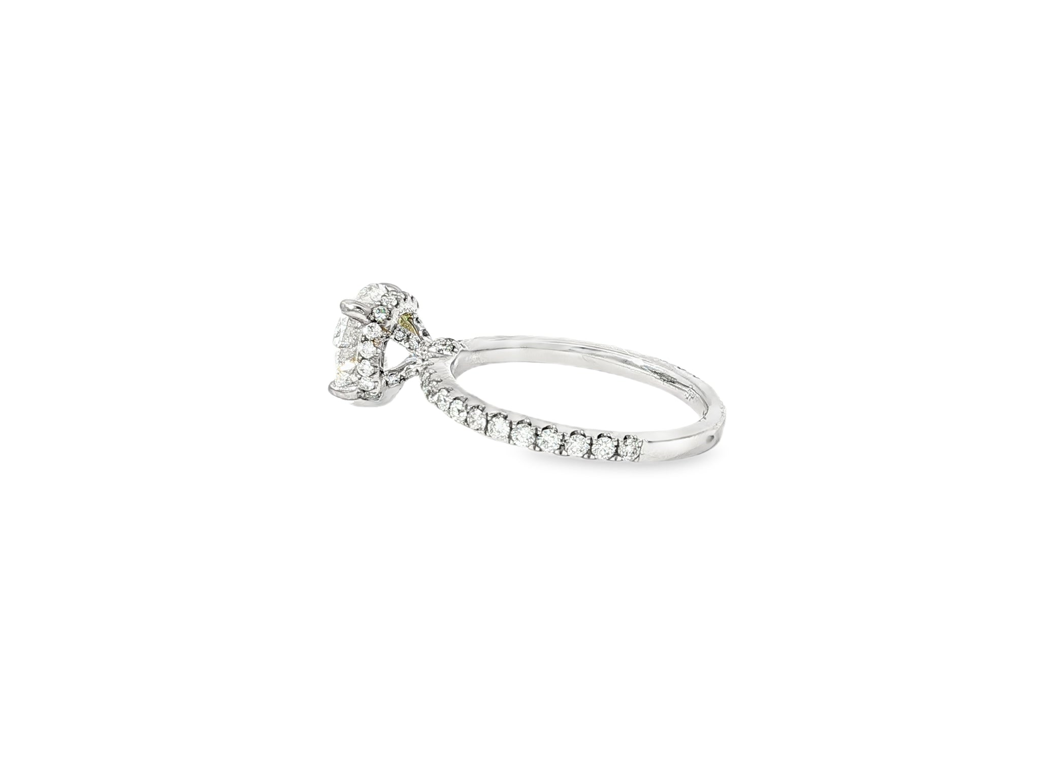 14k Round Cut Petite Micropavé Engagement Ring 2.59 CT - AVI THE JEWELER