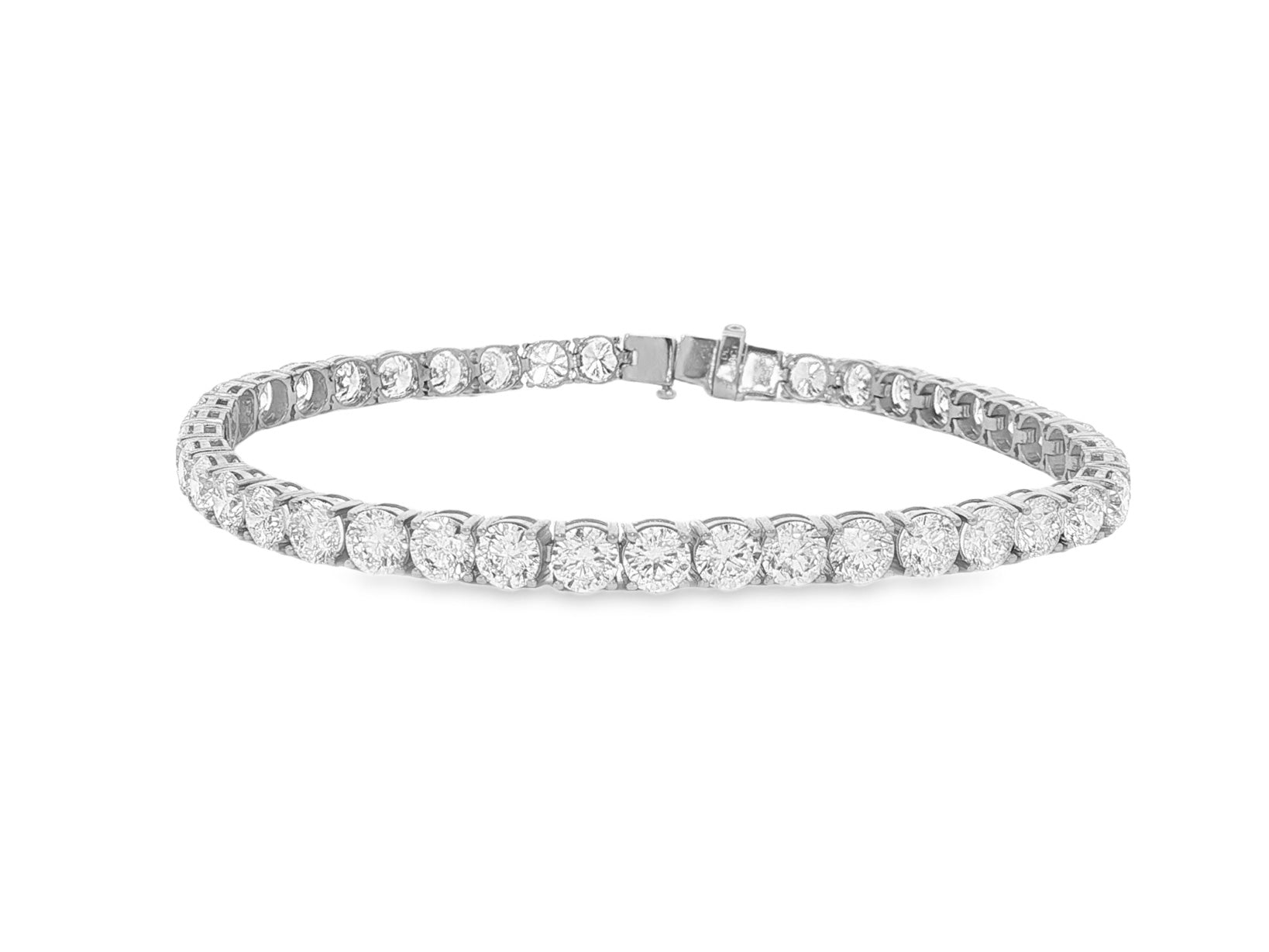 14k Gold Diamond Tennis Bracelet with Round Brilliant Diamonds 11.48 CT