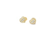 10K Gold Heart Stud Earrings with Mixed Diamond Accents 0.33 CT