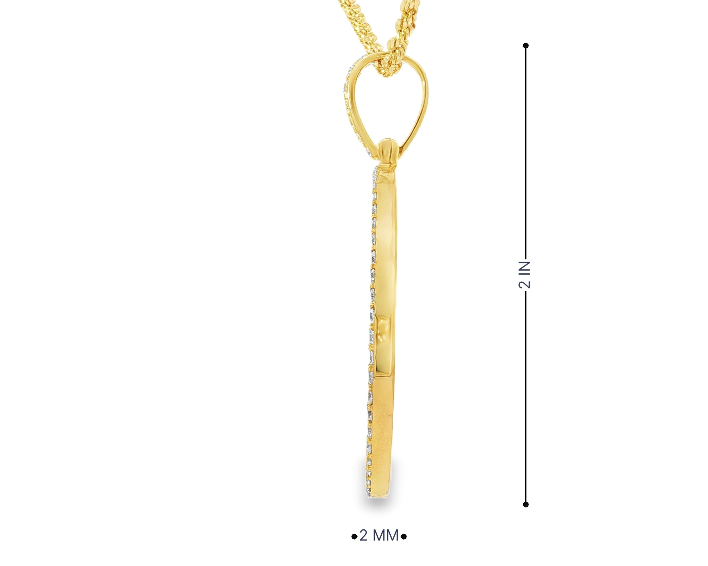 10k Diamond Memory Charm Pendant with Round - Cut 1.74 CT - AVI THE JEWELER