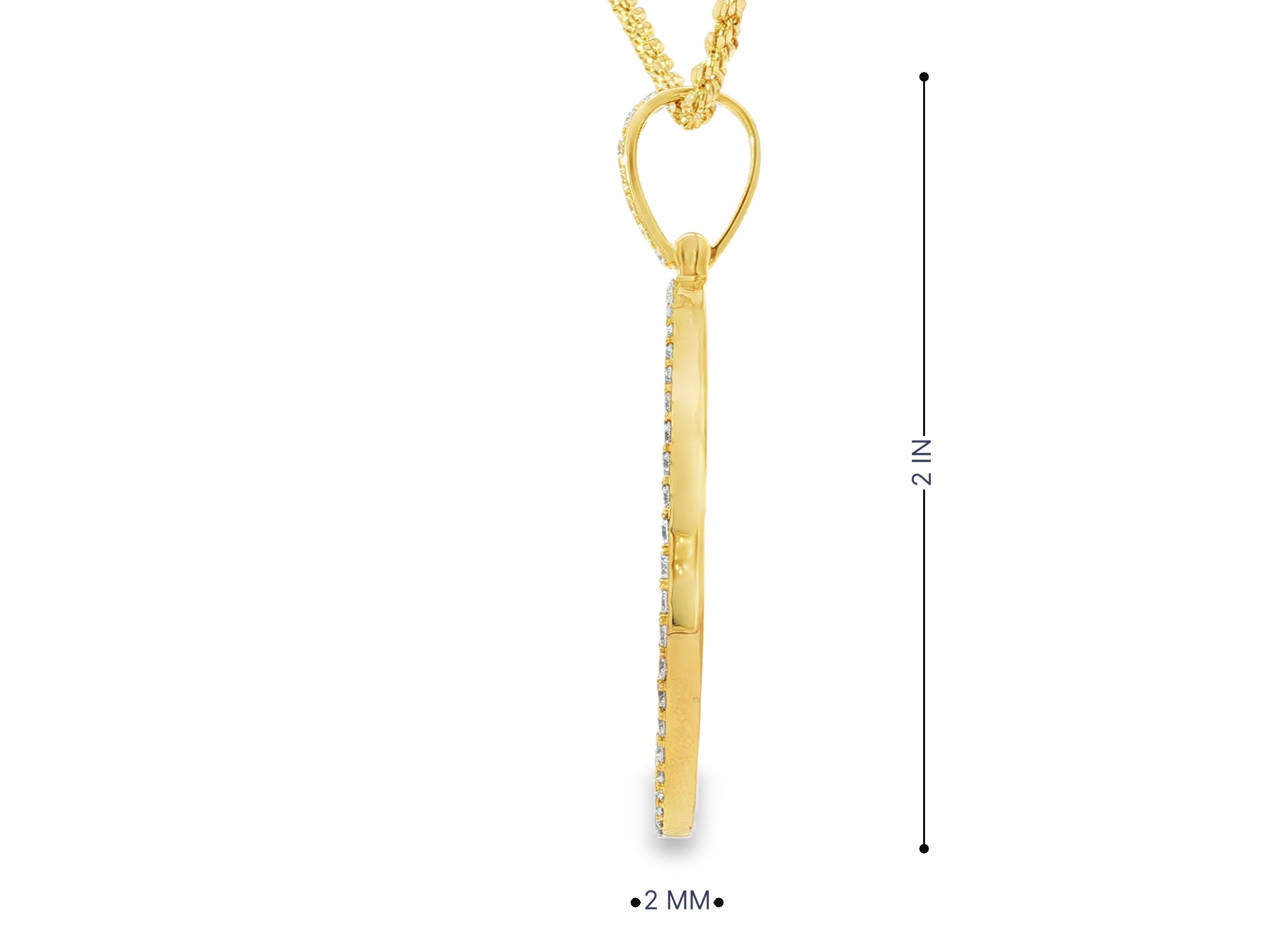 10k Diamond Memory Charm Pendant with Round - Cut 1.74 CT - AVI THE JEWELER